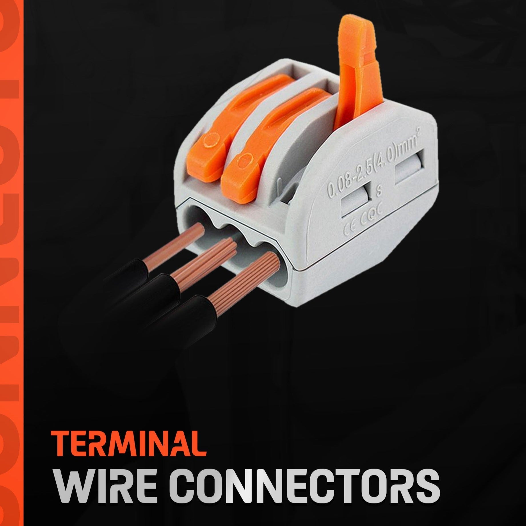 Reusable Spring Lever Electrical Wire Connectors, 2/3/5 Way, Quick Push-In Terminal Block