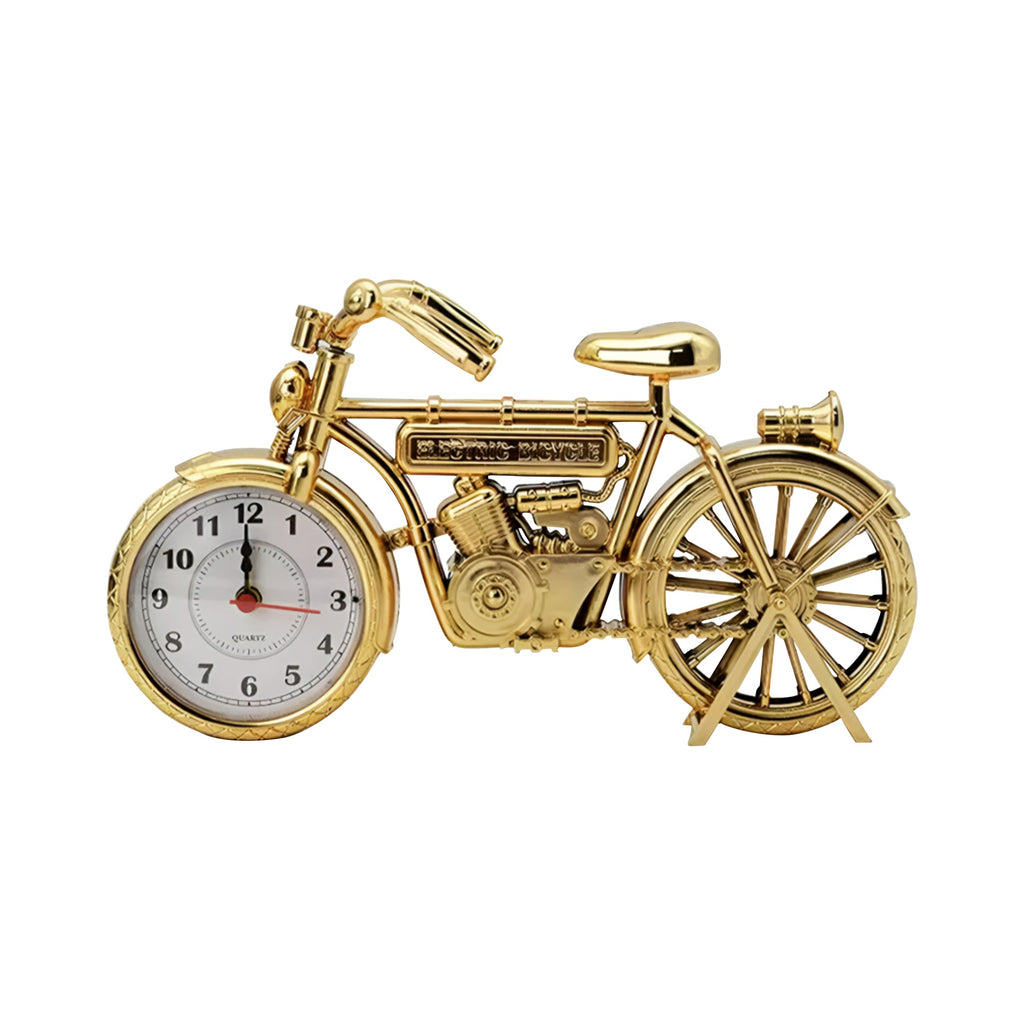 Decorative Retro Bicycle Desk Clock with Silent Movement for Home Decor