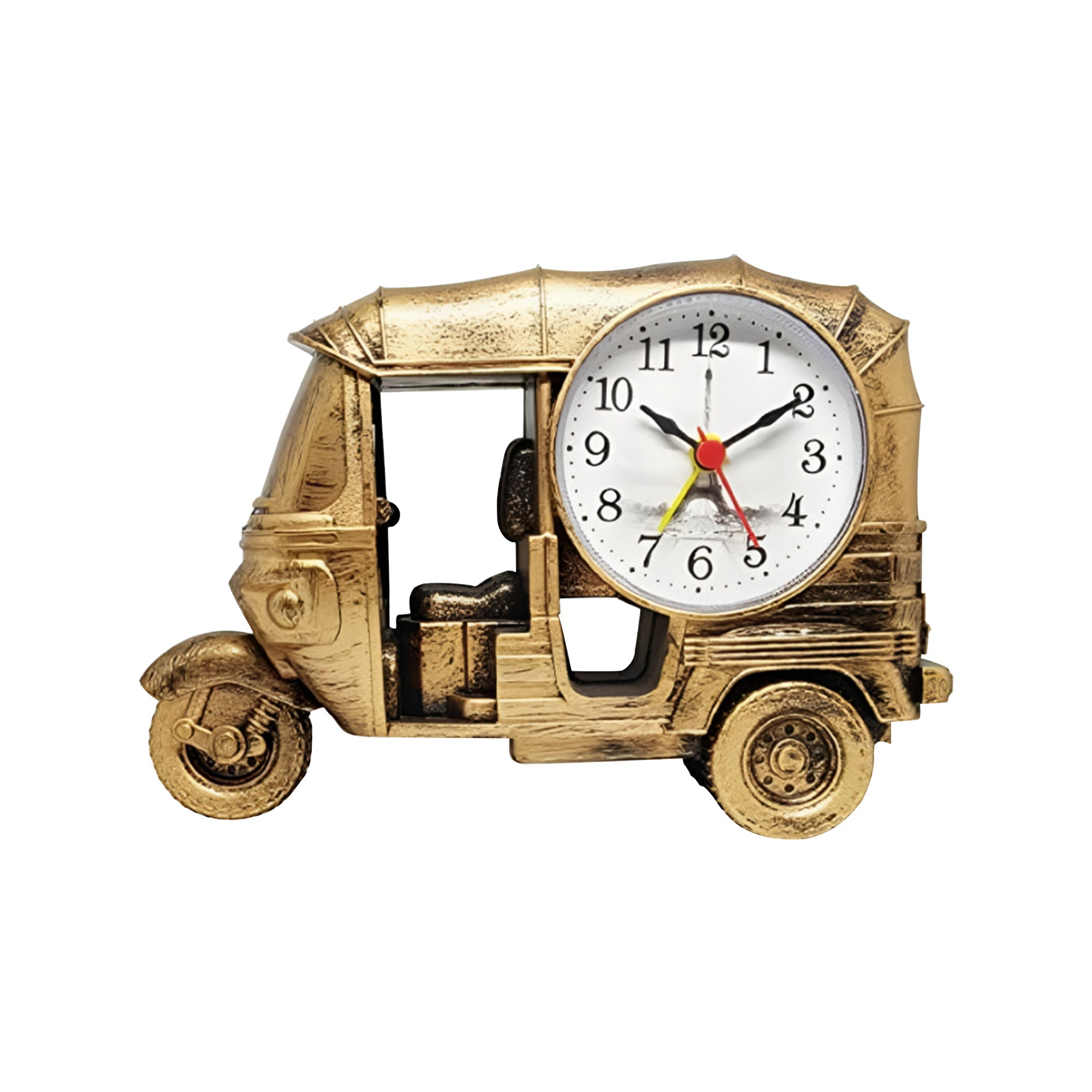 Unique Modern Three-Wheeler Alarm Clock Gift, Stylish Desk & Home Decor