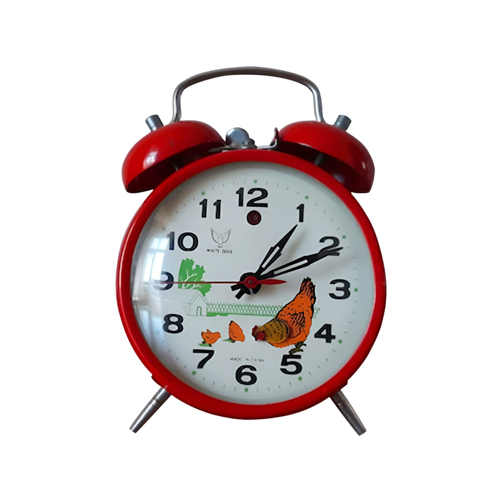 Classic Loud Twin Bell Alarm Clock, Silent Ticking, Battery Operated Bedside