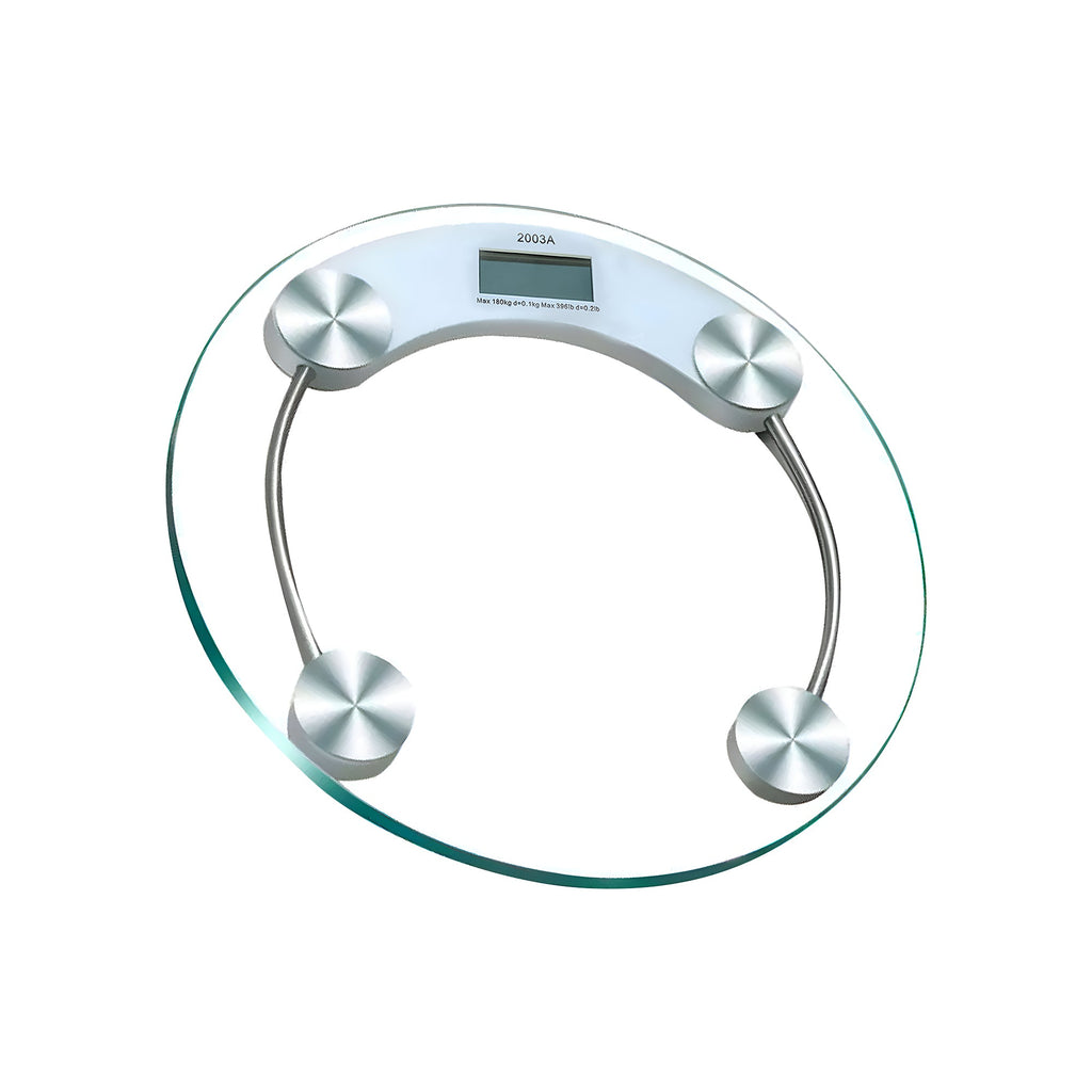 High Precision Round Tempered Glass Digital Body Weight Bathroom Scale