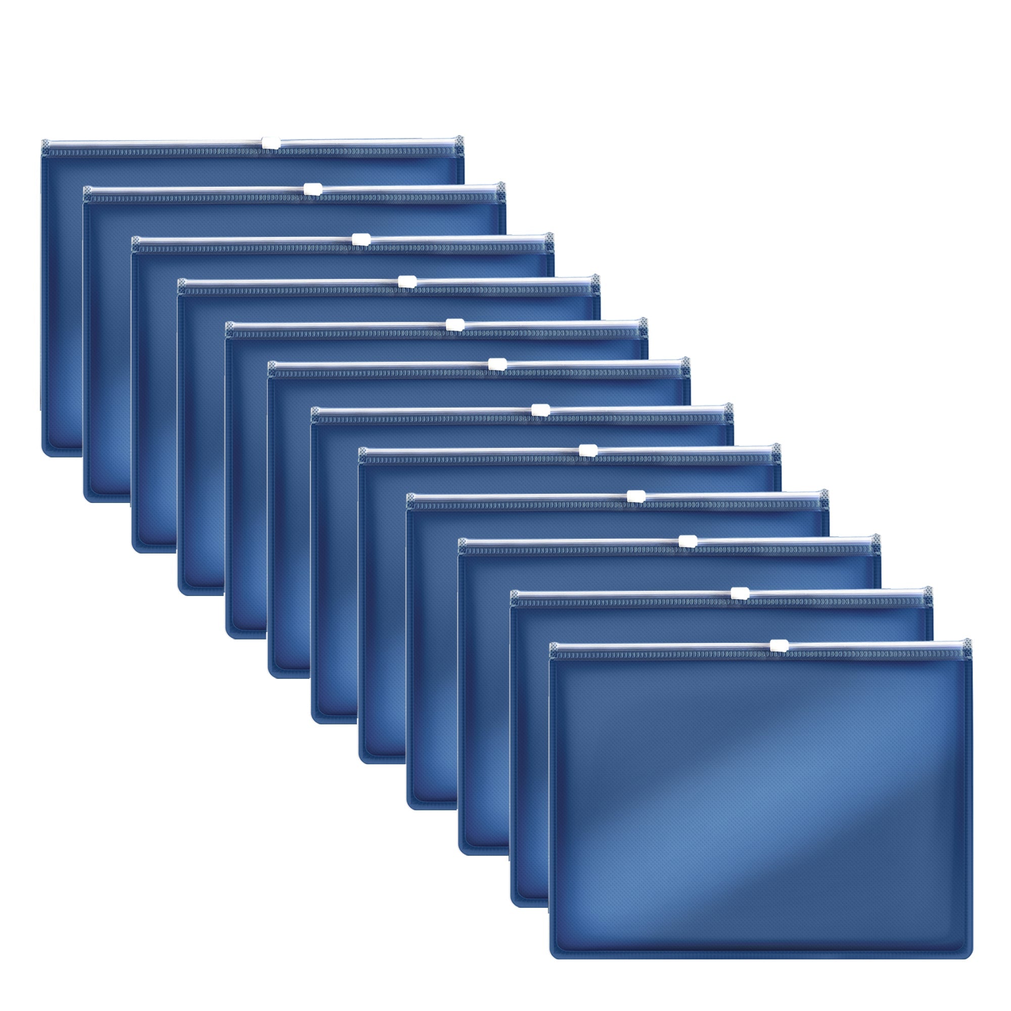 12-Pack Clear Plastic Waterproof Zipper Document Folders A4/A5