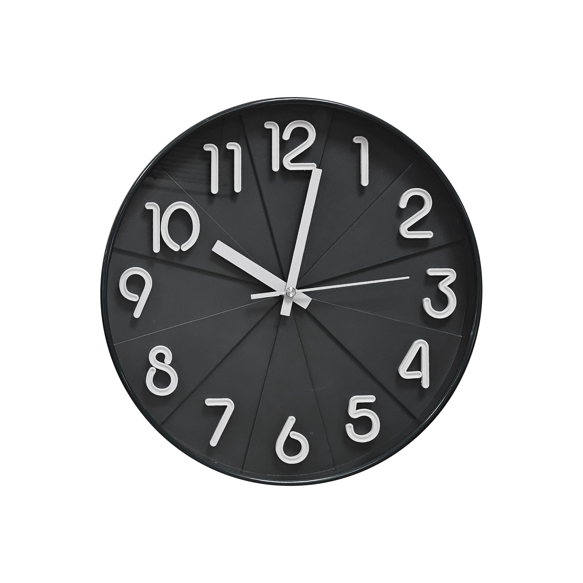 Modern Silent Non Ticking Round Wall Clock with Glass Face