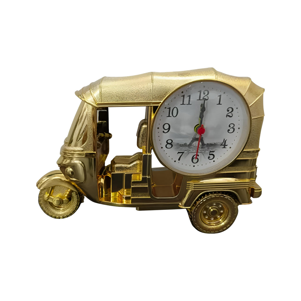 Unique Modern Three-Wheeler Alarm Clock Gift, Stylish Desk & Home Decor