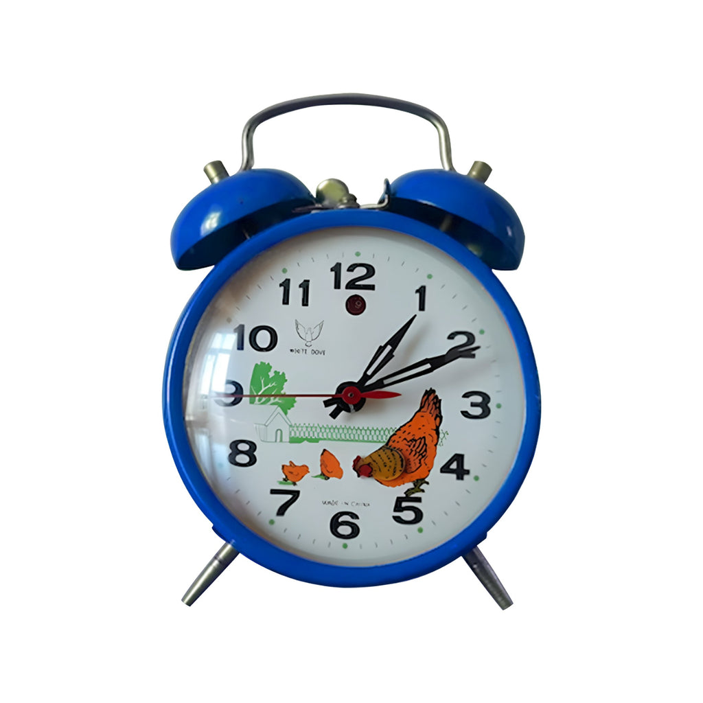 Loud Twin Bell Alarm Clock for Heavy Sleepers, Silent Tick, Battery Operated
