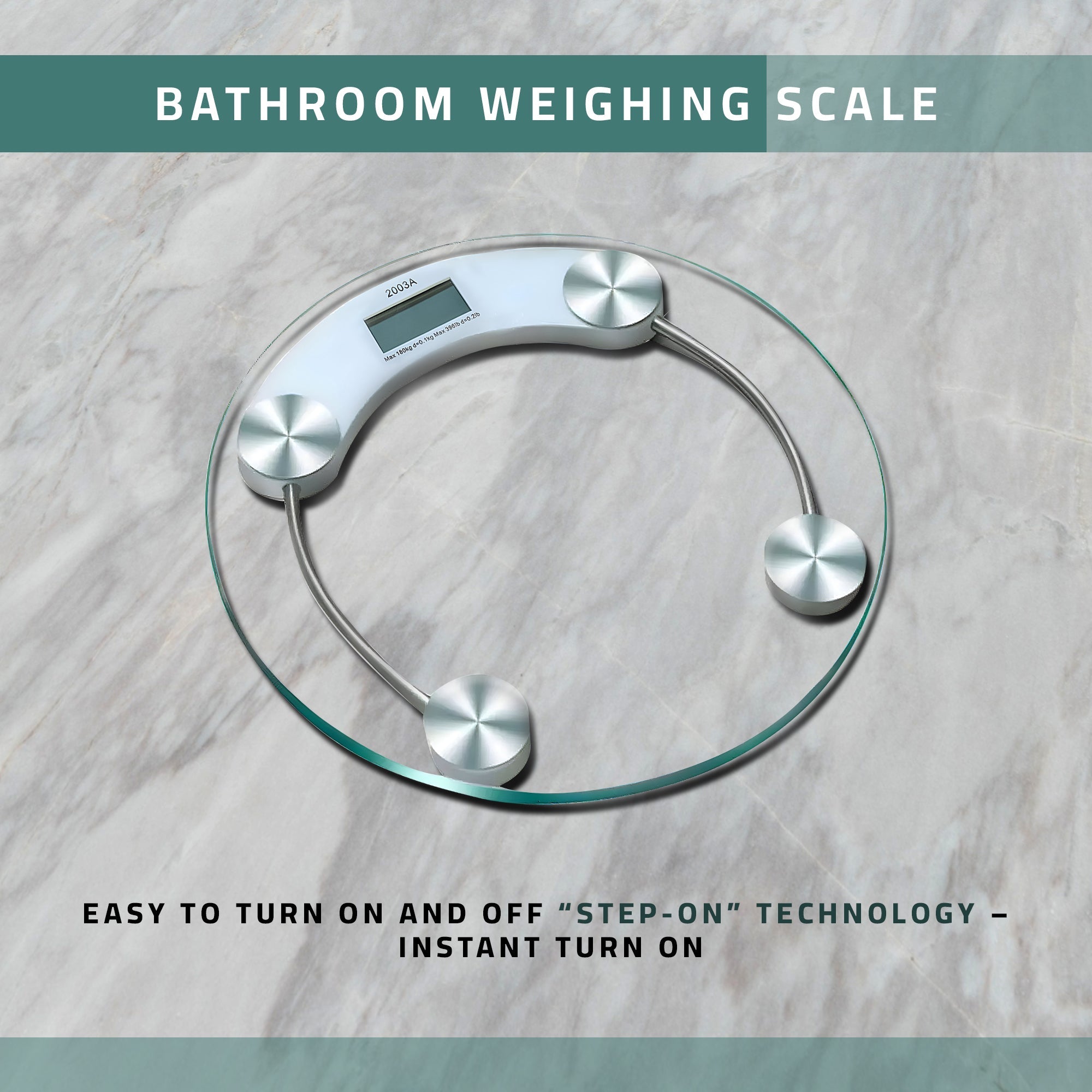 Accurate Digital Body Weight Scale for Home Fitness Tempered Glass Design