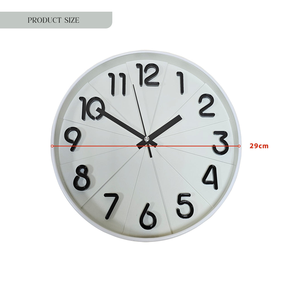 Modern Round Silent Wall Clock - Non-Ticking Decorative Home Office Timepiece