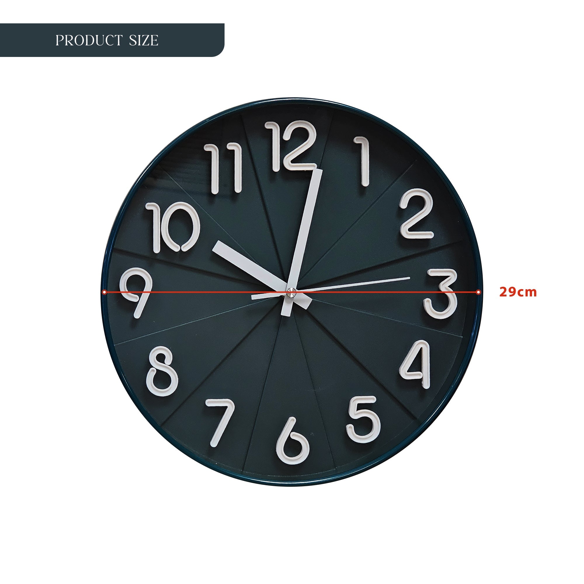 Modern Round Silent Wall Clock - Non-Ticking Decorative Home Office Timepiece