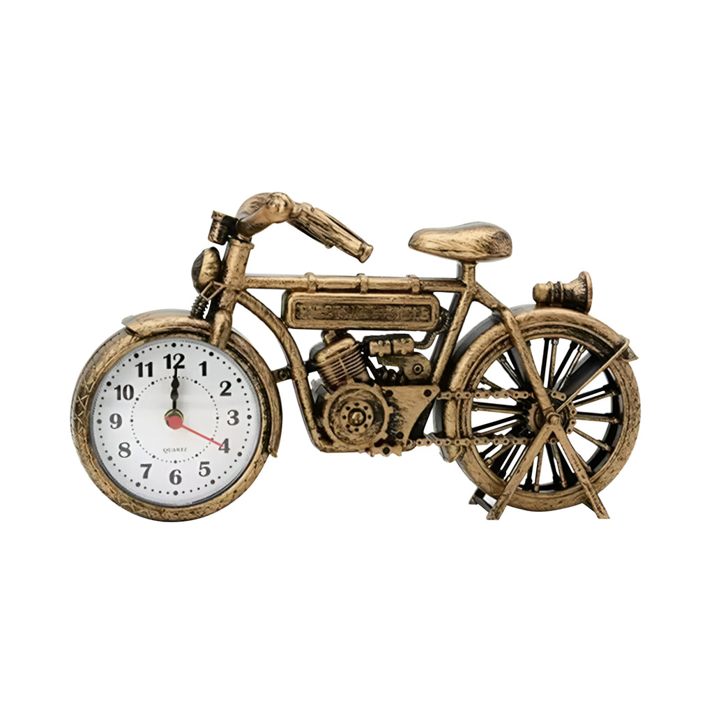 Decorative Retro Bicycle Desk Clock with Silent Movement for Home Decor
