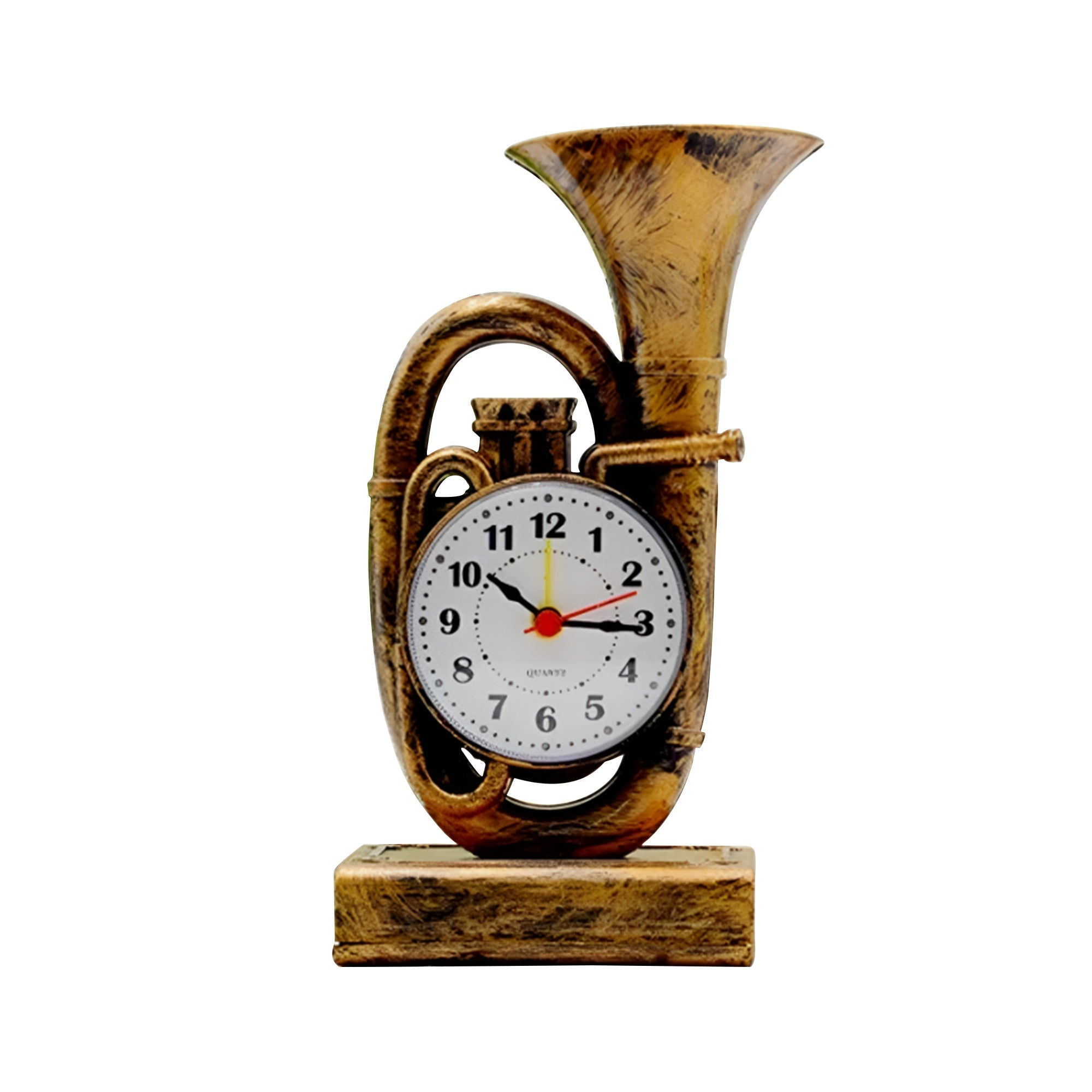 Vintage Trumpet Alarm Clocks: Small, Stylish & Wakes You Up! ~5227