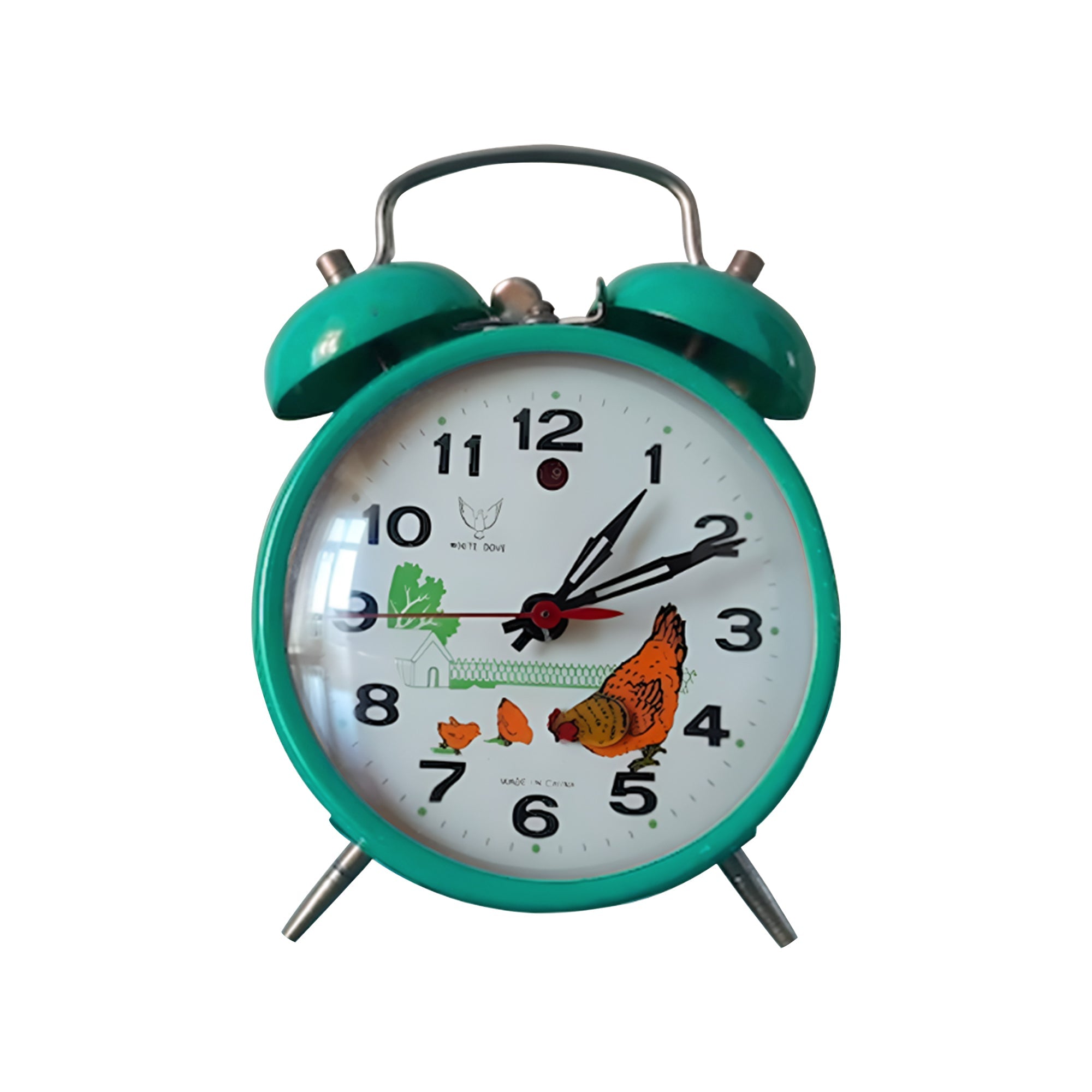 Classic Loud Twin Bell Alarm Clock, Silent Ticking, Battery Operated Bedside