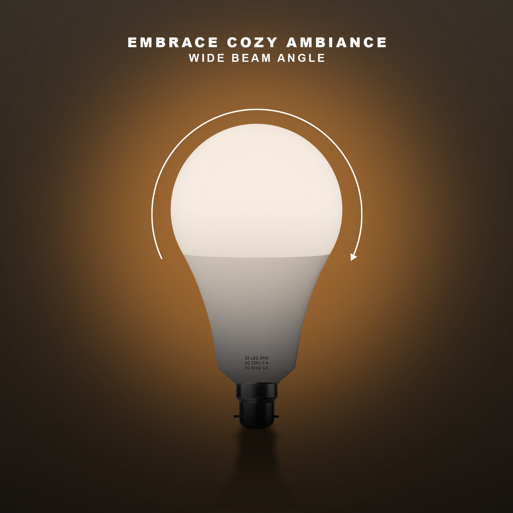 Energy-Saving 3W B22 Warm White LED Bulb, Long-Lasting Bayonet Light Globe