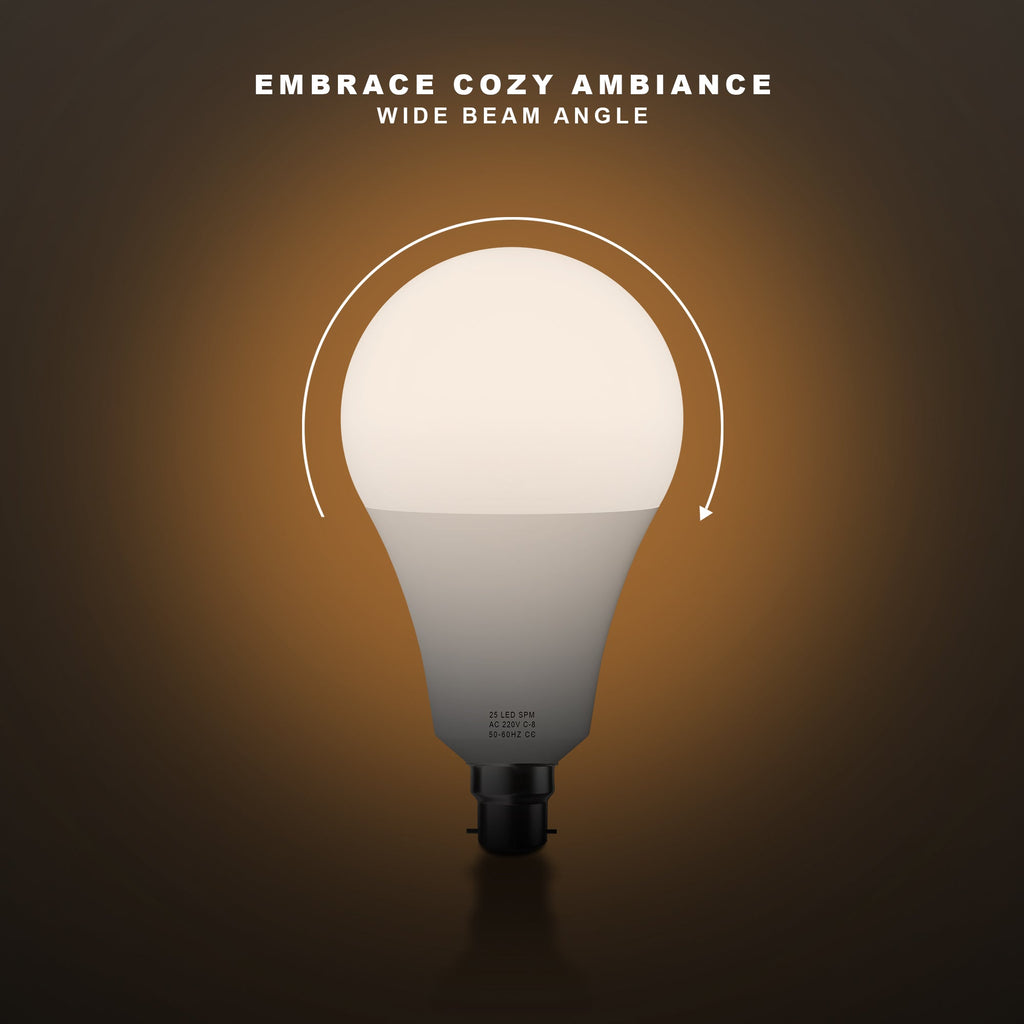 Bright Warm White B22 Bayonet LED Bulb - 25W Energy Saving Light