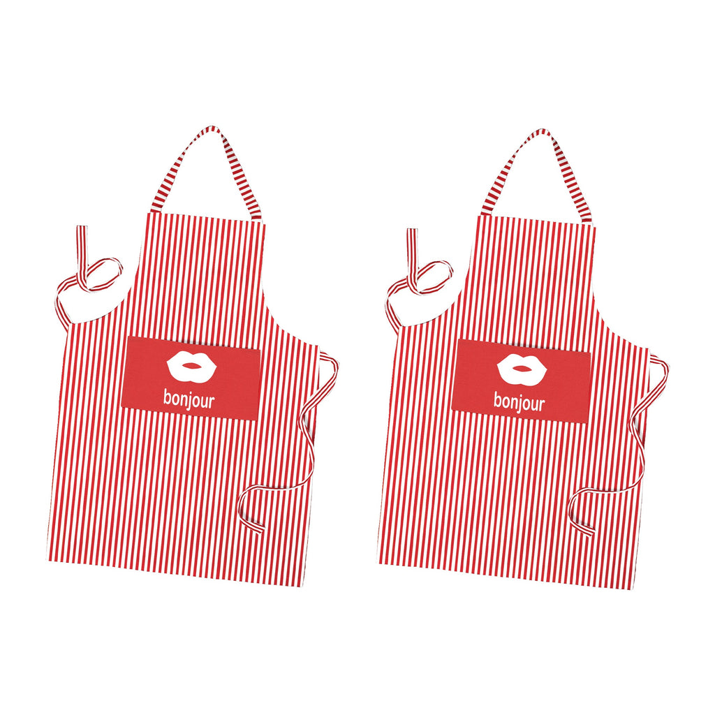 Durable Cotton Bib Apron with Pocket, Adjustable for Professional Kitchen Cooking