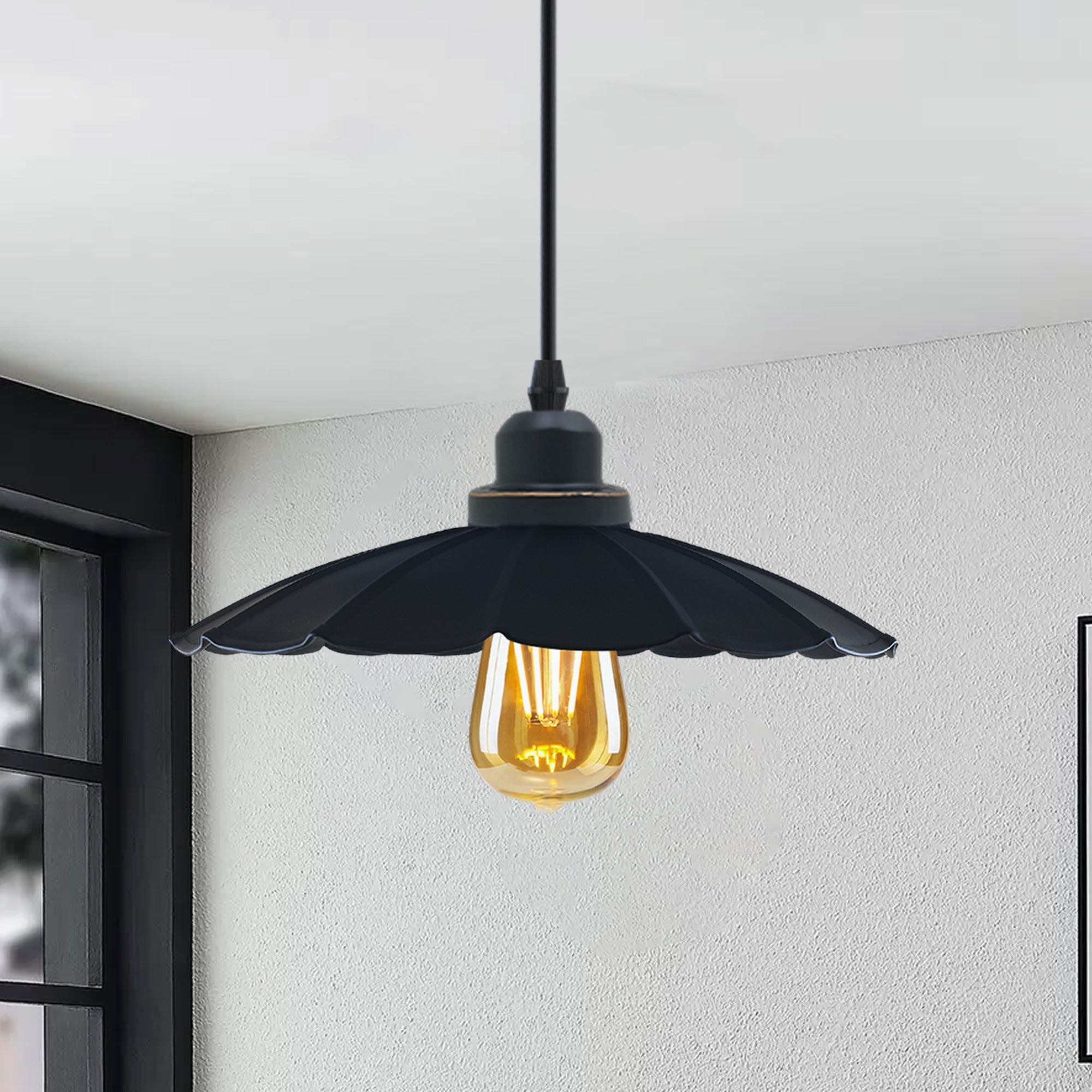 Industrial Style Metal Pendant Light Fixture for Kitchen Island Dining Room