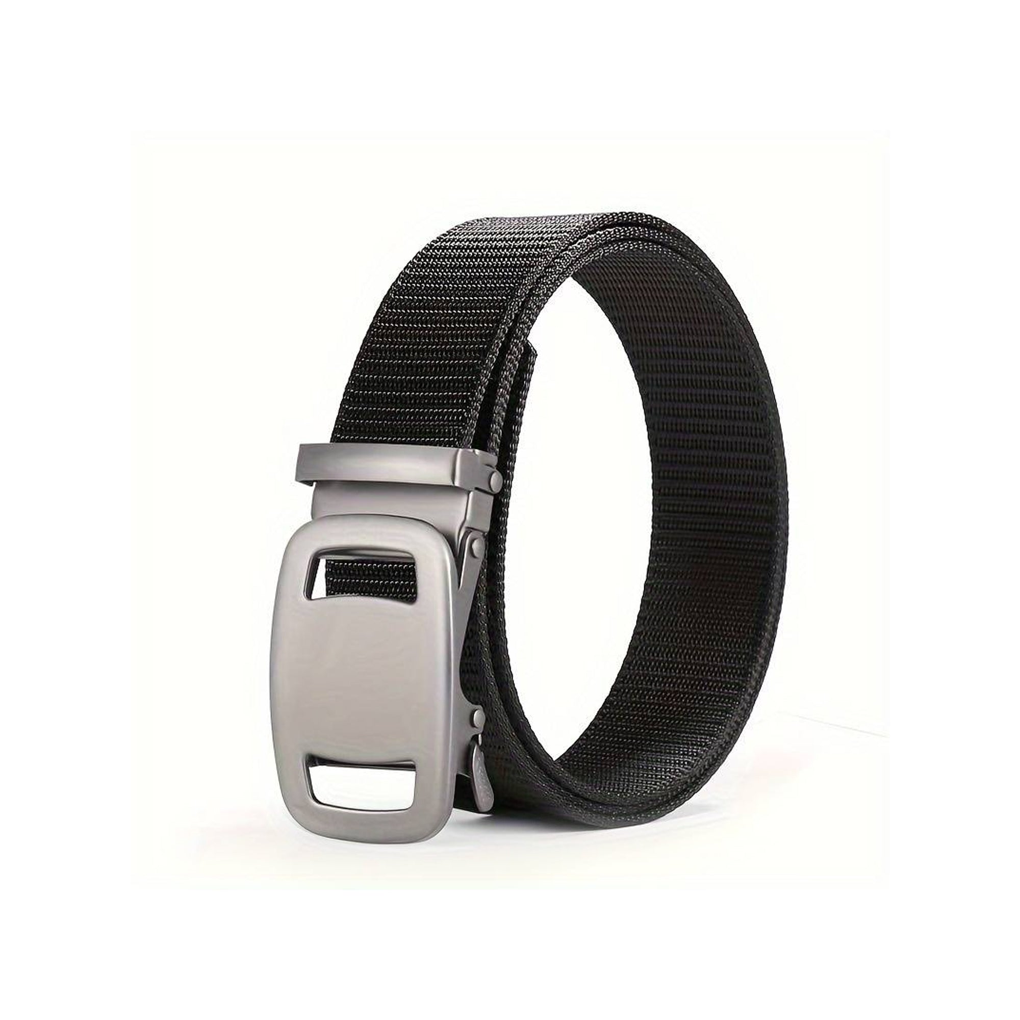Unisex Automatic Lock Buckle Nylon Canvas Belt for Casual Outdoor Wear