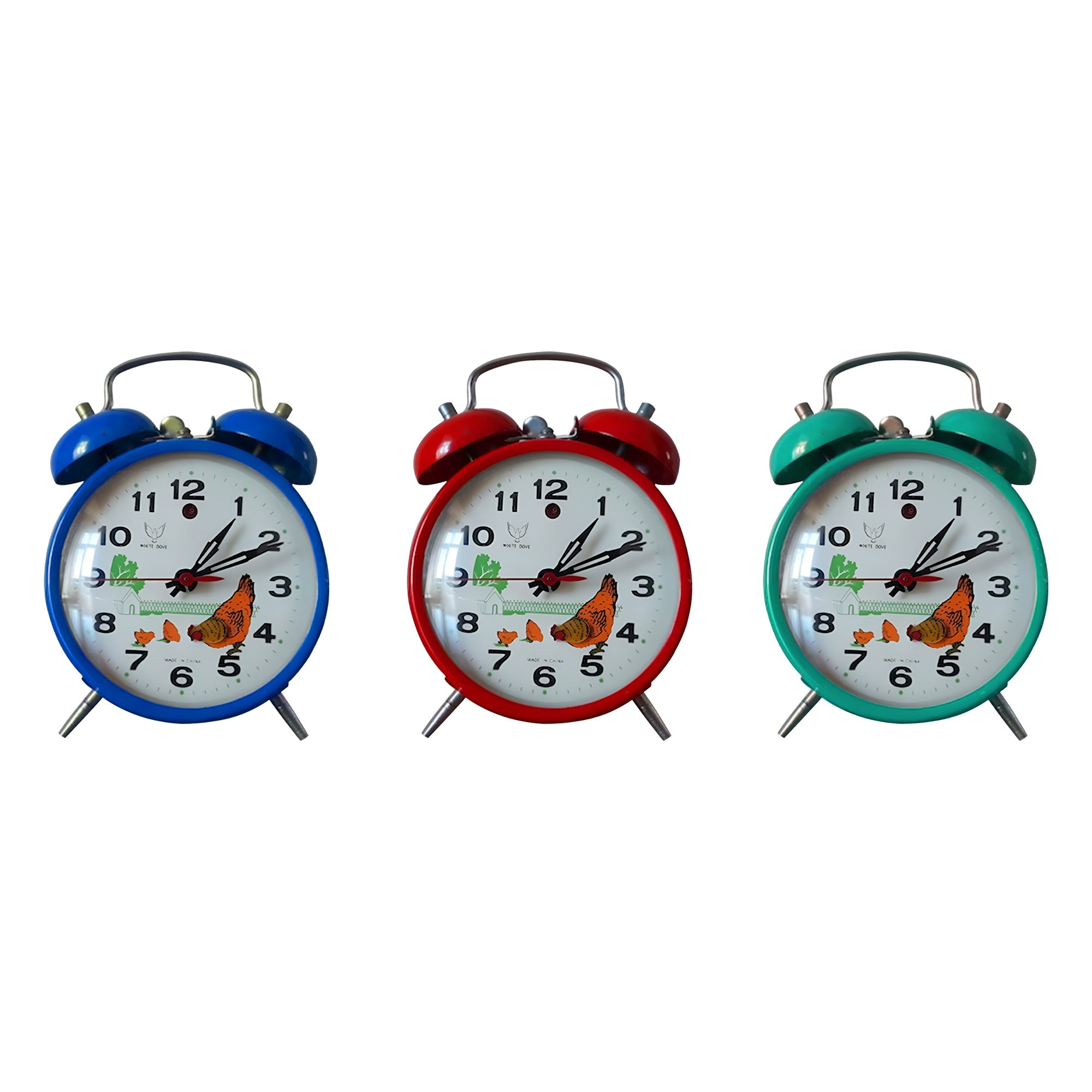 Classic Loud Twin Bell Alarm Clock, Silent Ticking, Battery Operated Bedside