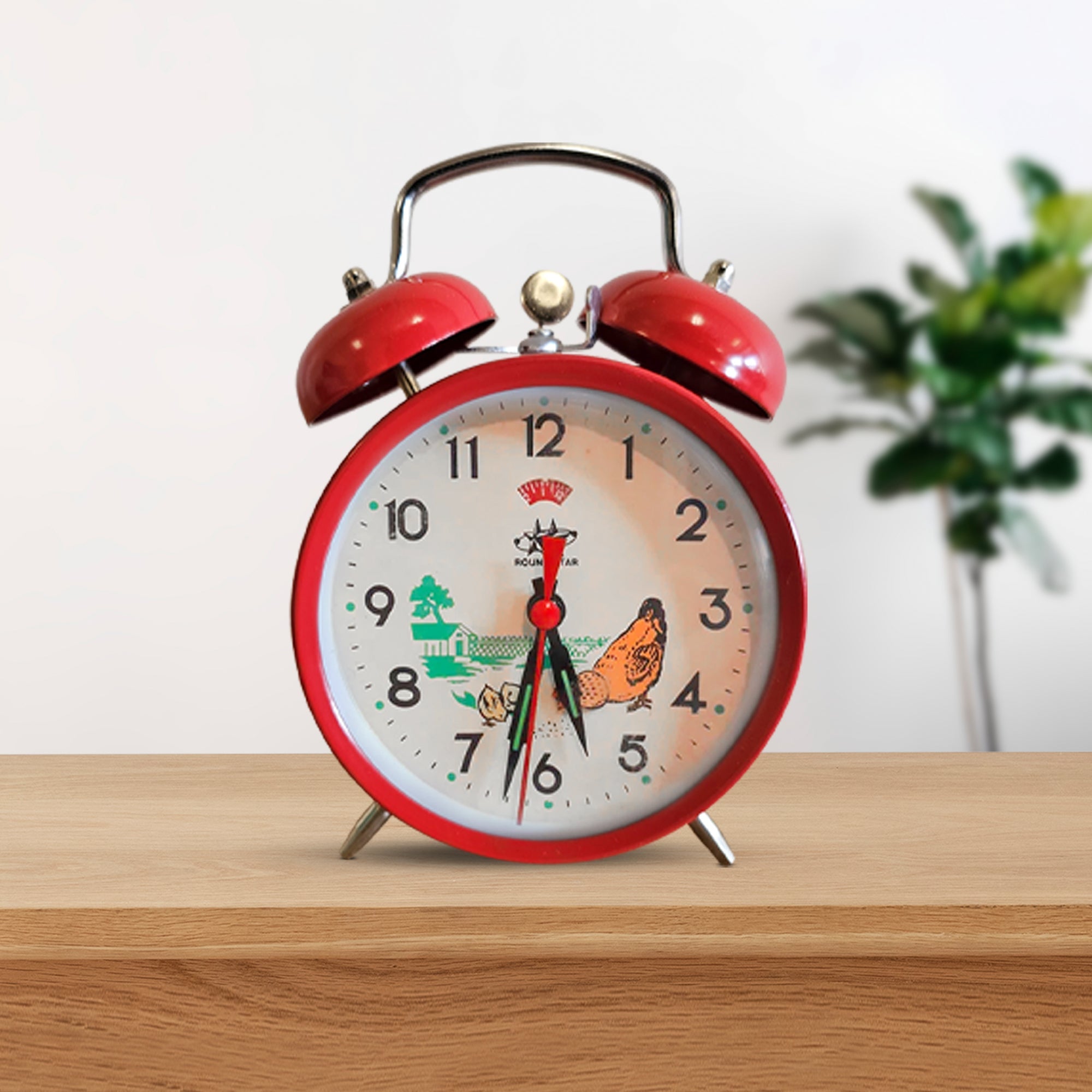Loud Twin Bell Alarm Clock for Heavy Sleepers, Silent Tick, Battery Operated