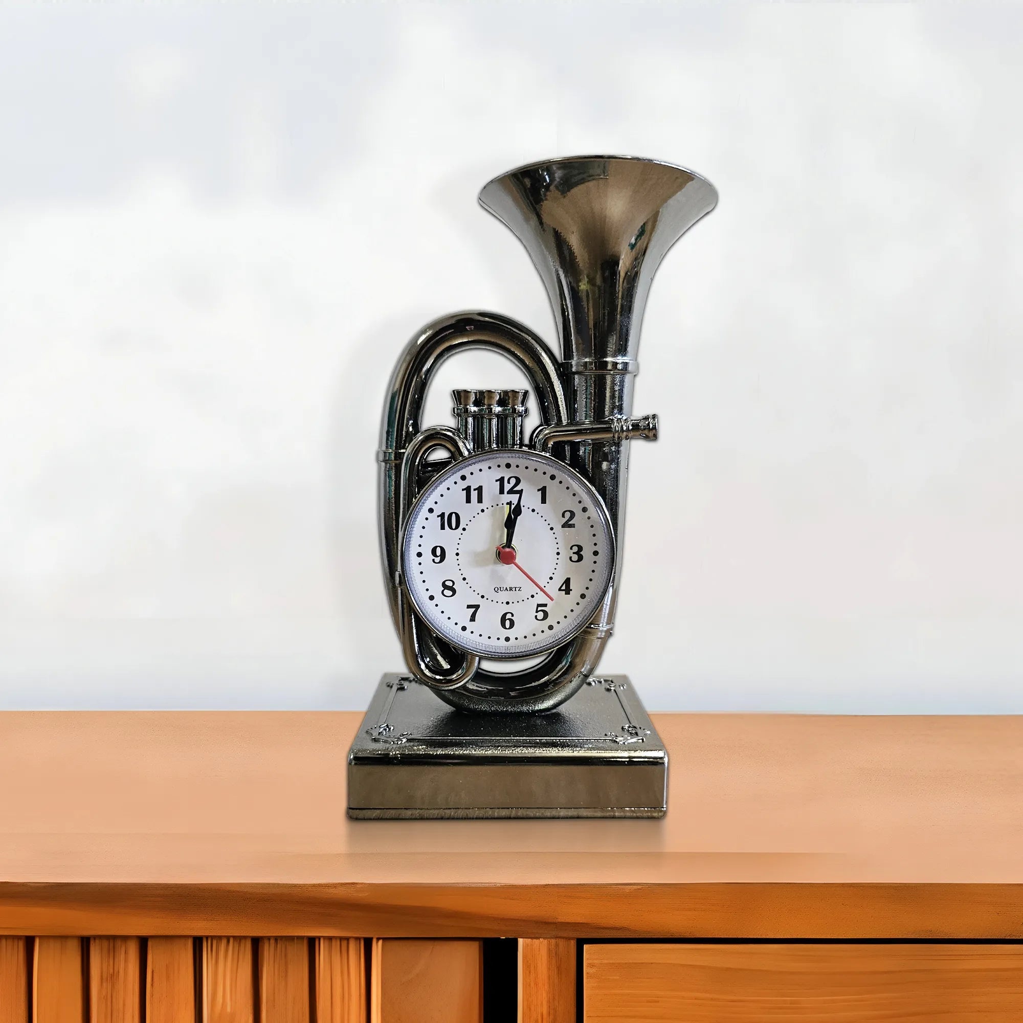 Stylish Trumpet Shape Table Alarm Clock for Bedroom, Home, and Heavy Sleepers
