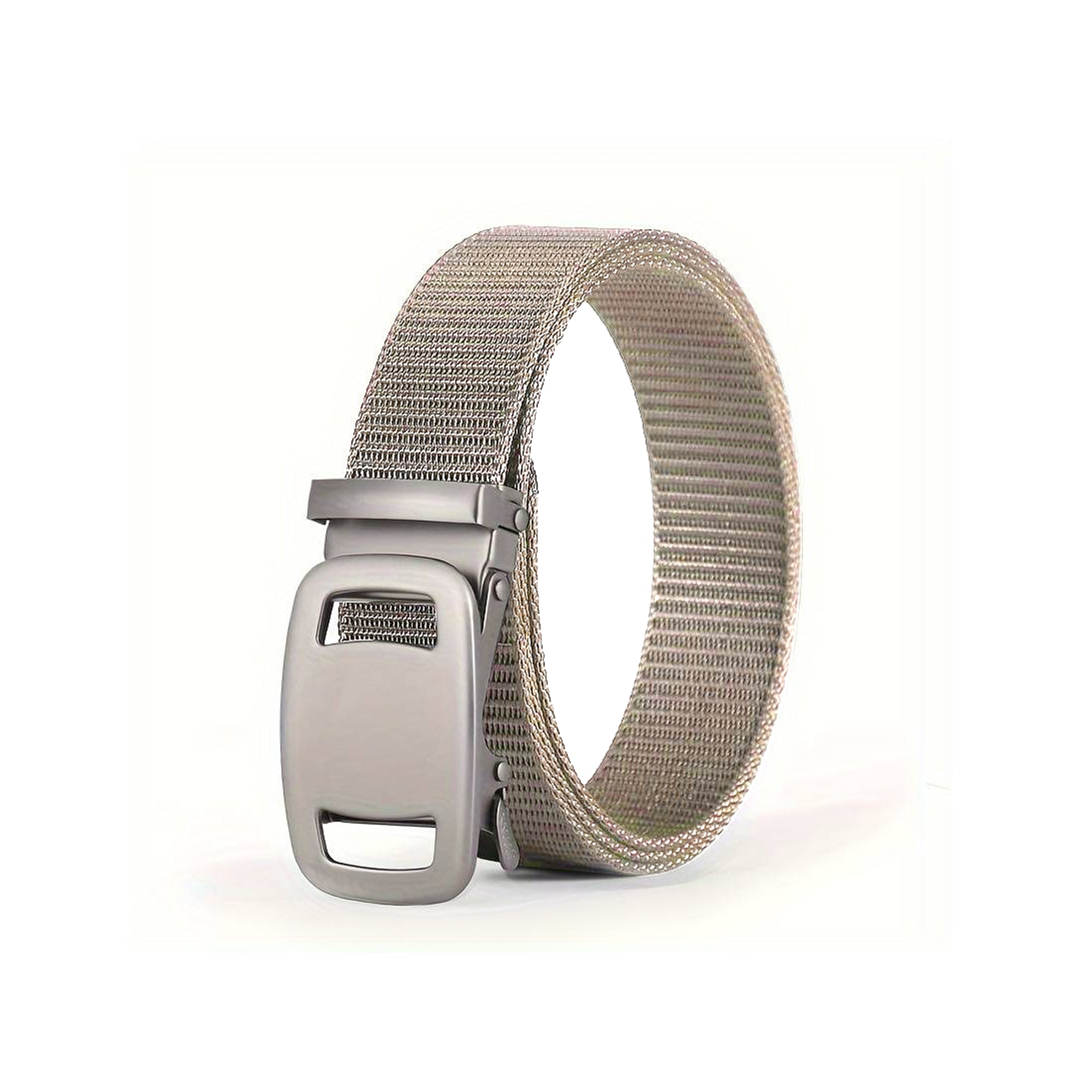 Unisex Automatic Lock Buckle Nylon Canvas Belt for Casual Outdoor Wear