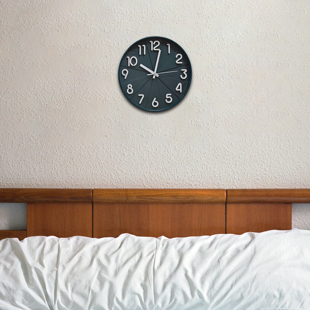 Silent Round Wall Clock: Tempered Glass Modern Non-Ticking Design for Home