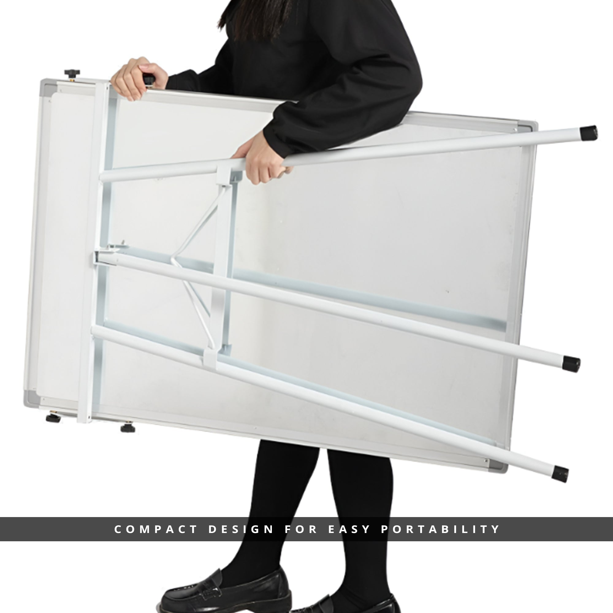 Portable Magnetic Dry Erase Whiteboard with Stand - Height Adjustable Easel Style