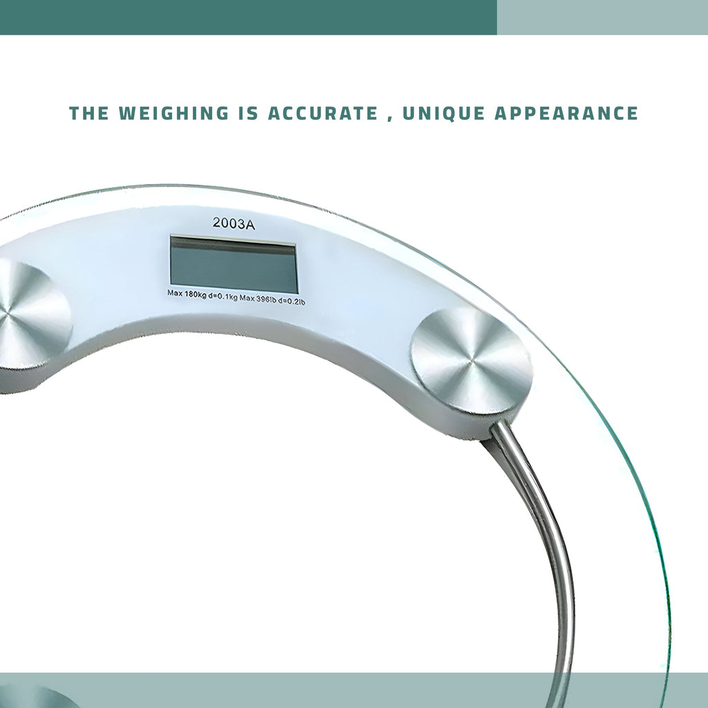 High Precision Round Tempered Glass Digital Body Weight Bathroom Scale