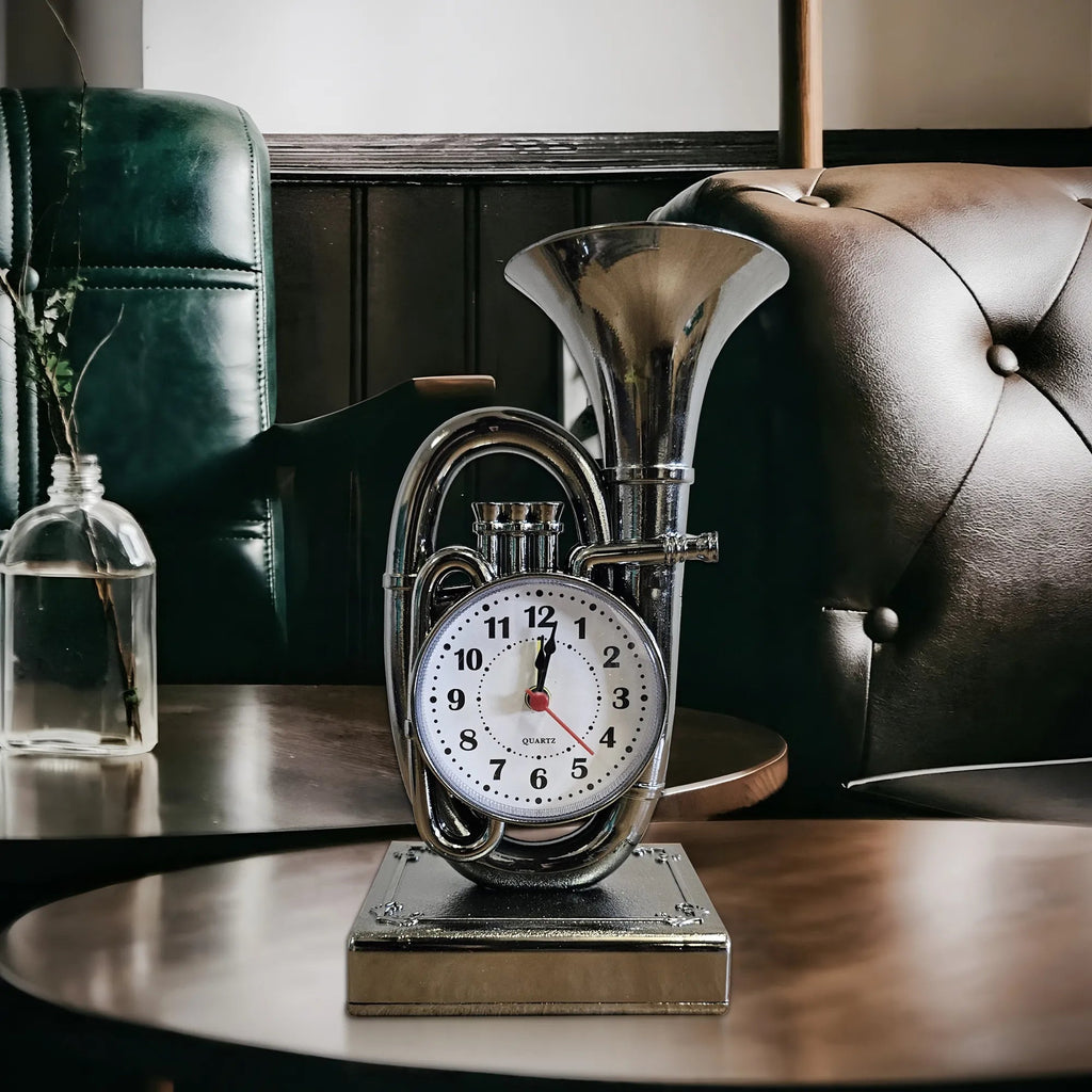 Stylish Trumpet Shape Table Alarm Clock for Bedroom, Home, and Heavy Sleepers