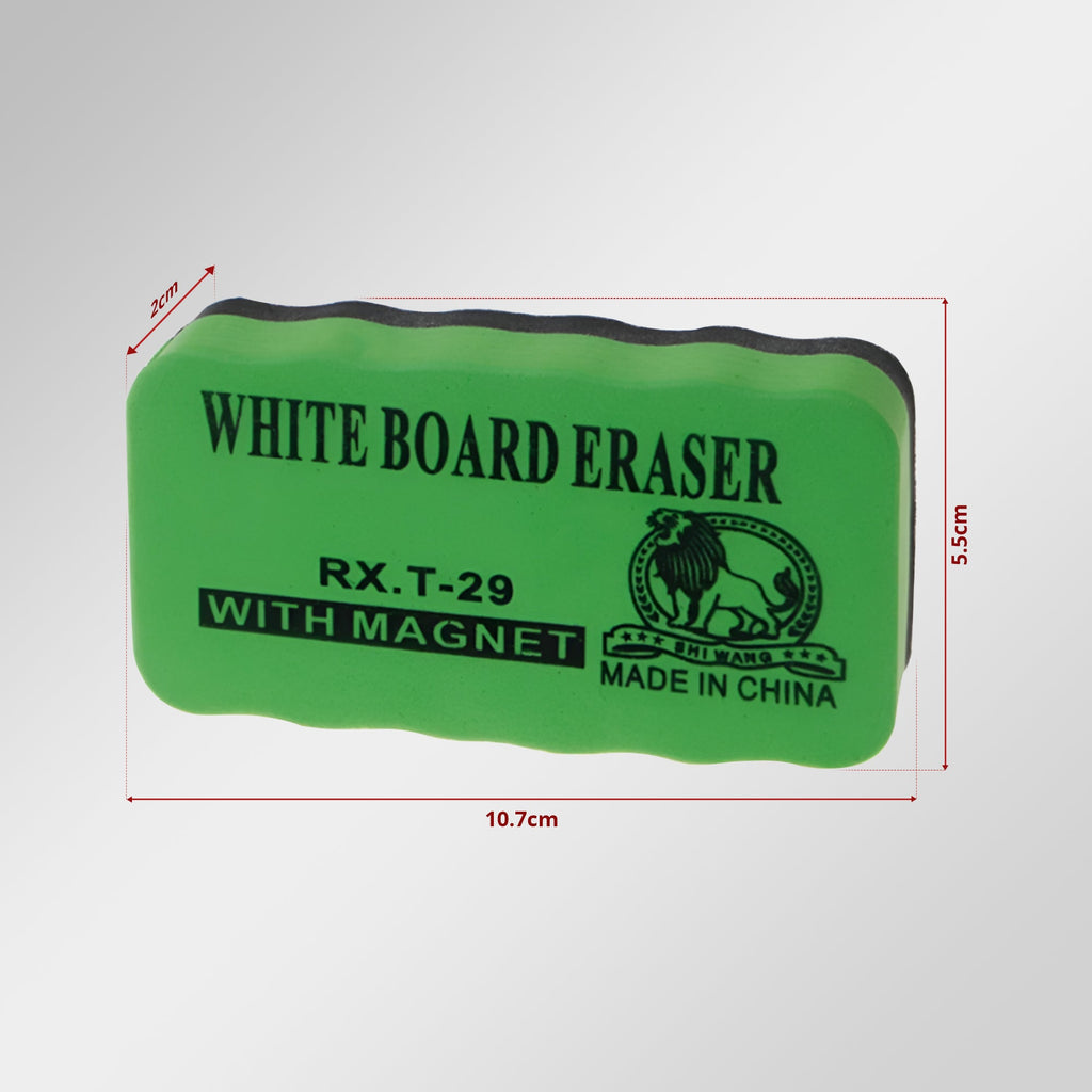 Magnetic Whiteboard Dry Eraser with Thick Felt Pad for Clean Writing Surfaces