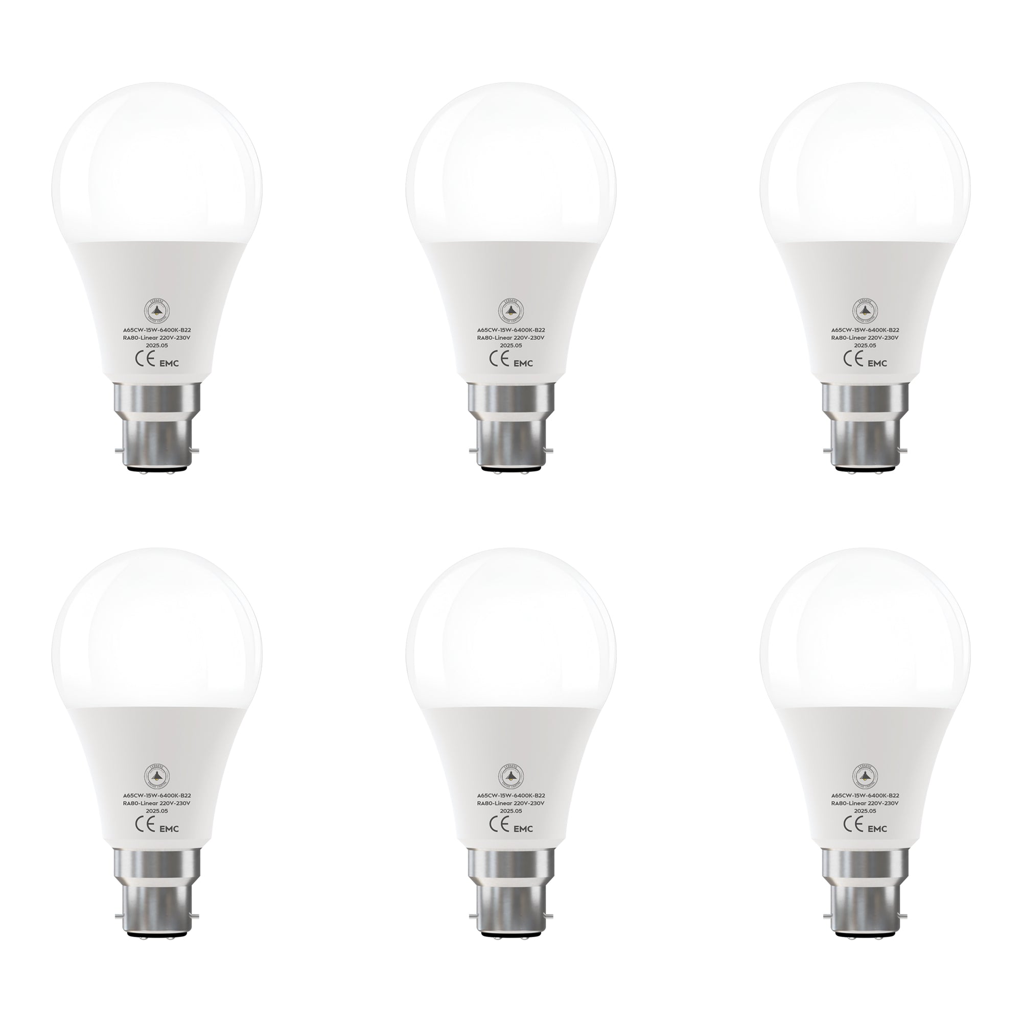 6-Pack LED Cool White GLS Bulbs: Energy-Saving E27 & B22 Non-Dimmable