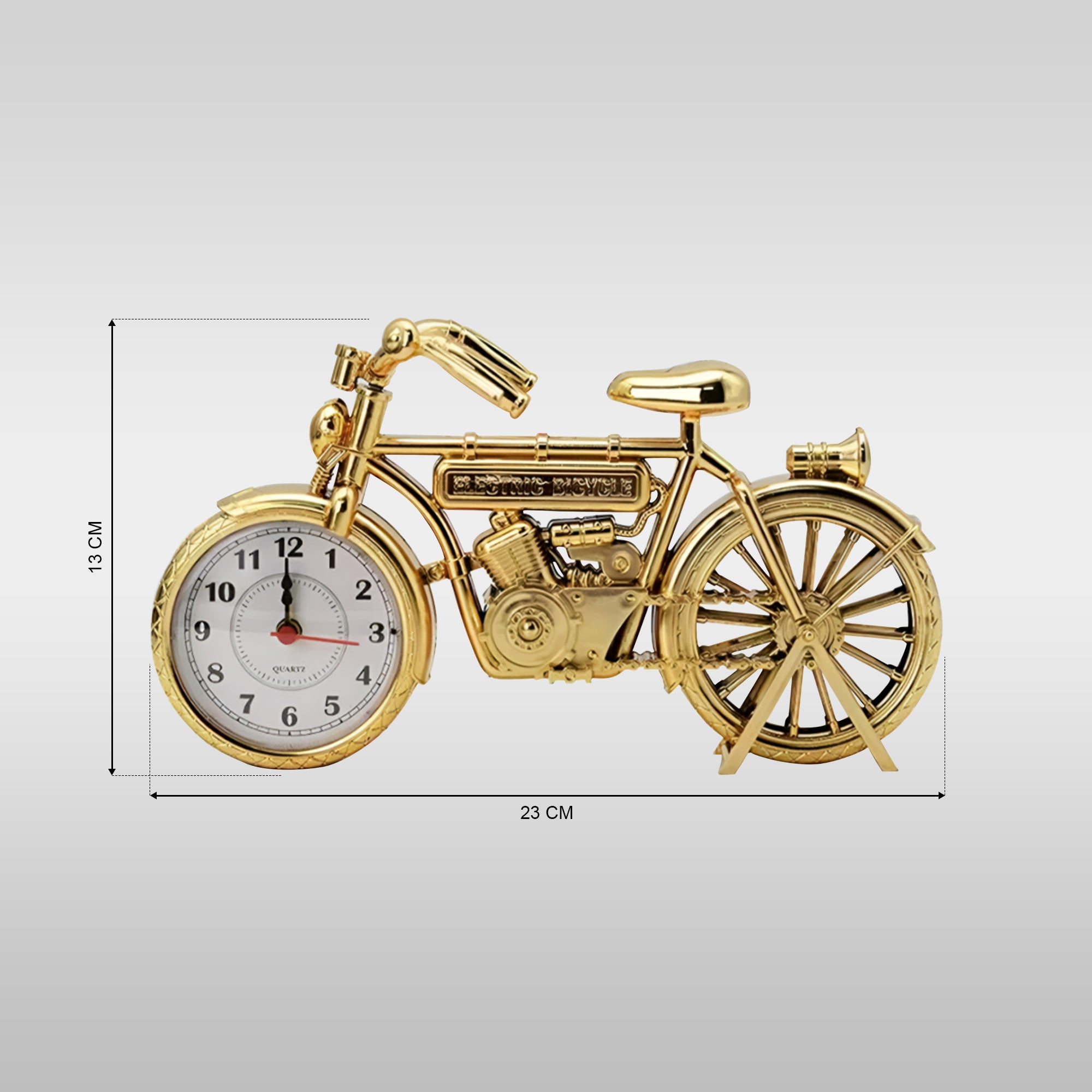 Retro Bicycle Shaped Table Clock with Silent Analogue Movement