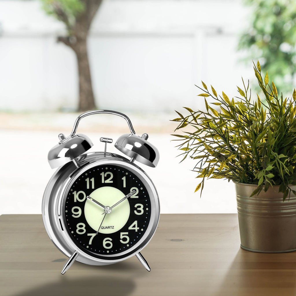 Round Shape Retro Twin bell Loud Bedside Alarm clock~5221