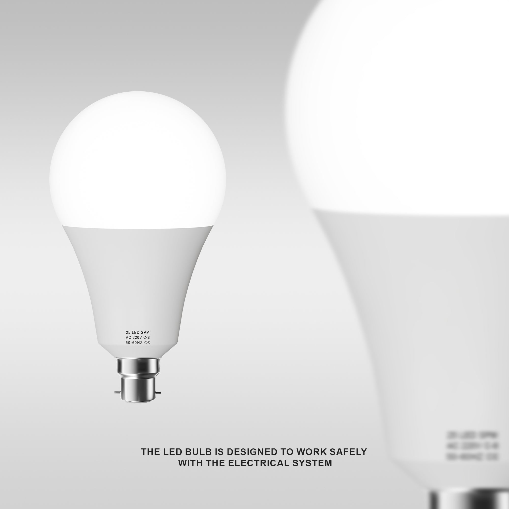 Bright Warm White B22 Bayonet LED Bulb - 25W Energy Saving Light
