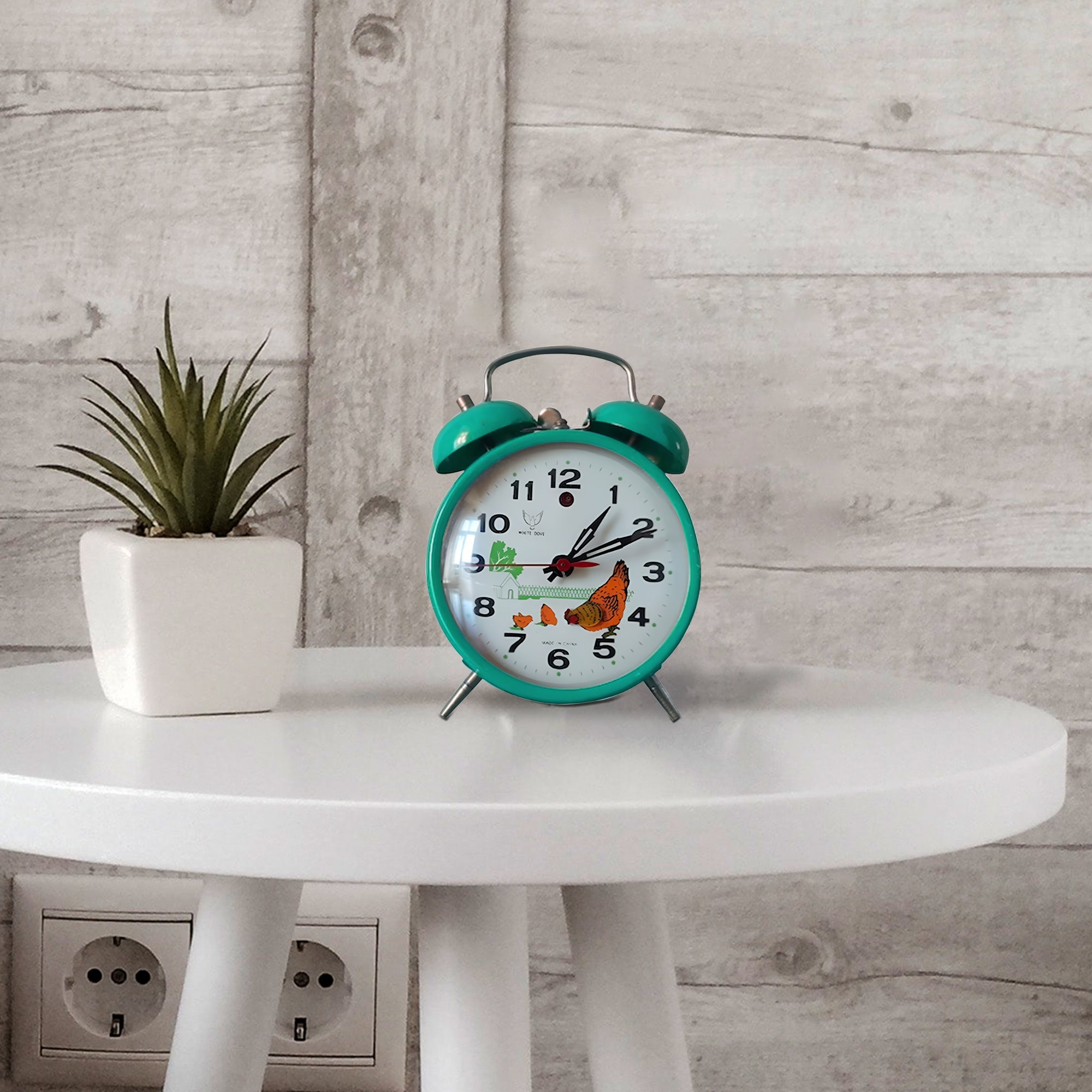 Classic Loud Twin Bell Alarm Clock, Silent Ticking, Battery Operated Bedside