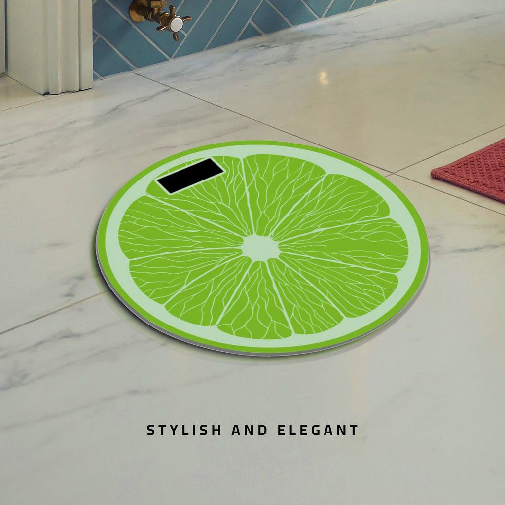 Orange and Lemon Fruit Print Digital Body Weight Bathroom Scale