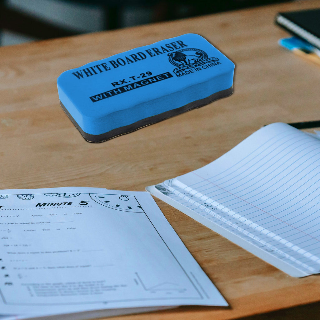 Magnetic Whiteboard Dry Eraser with Thick Felt Pad for Clean Writing Surfaces