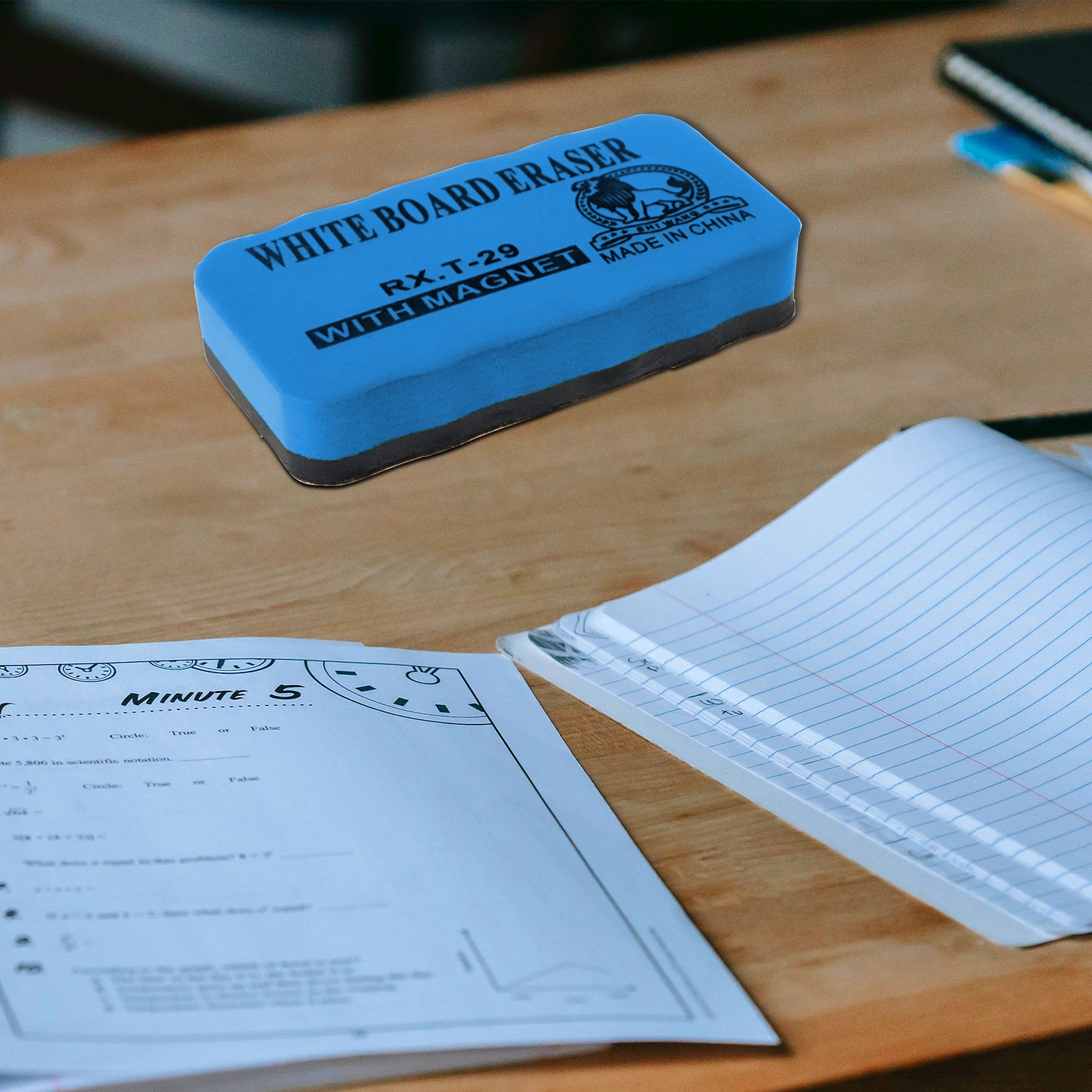Magnetic Whiteboard Dry Eraser with Thick Felt Pad for Clean Writing Surfaces