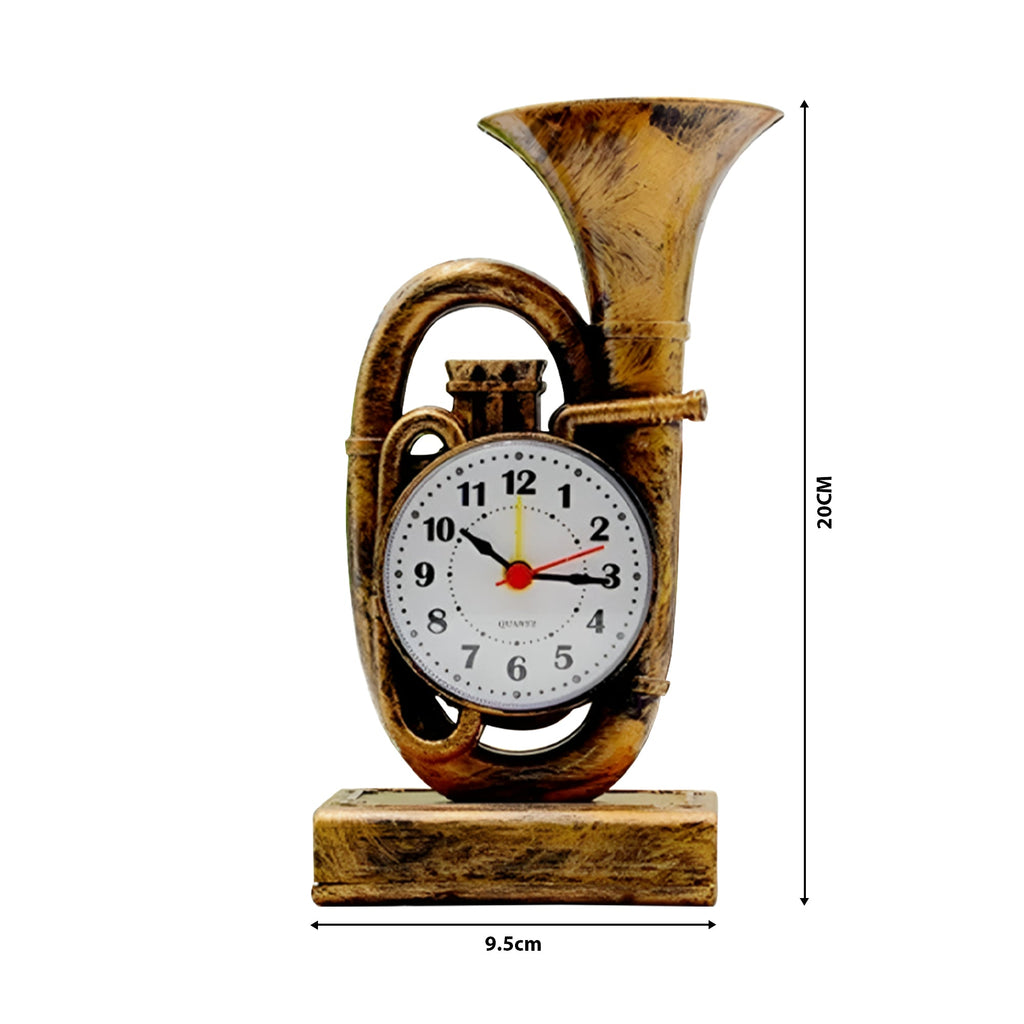 Vintage Trumpet Alarm Clocks: Small, Stylish & Wakes You Up! ~5227