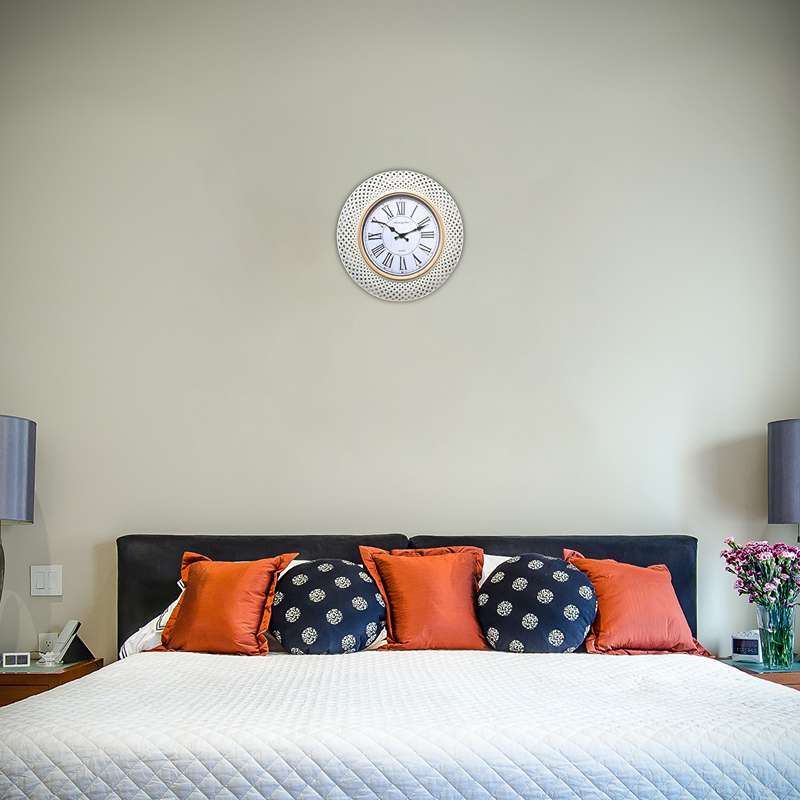 Retro Wall Clock Roman Numerals Round Battery Wall Clocks ~ 5156