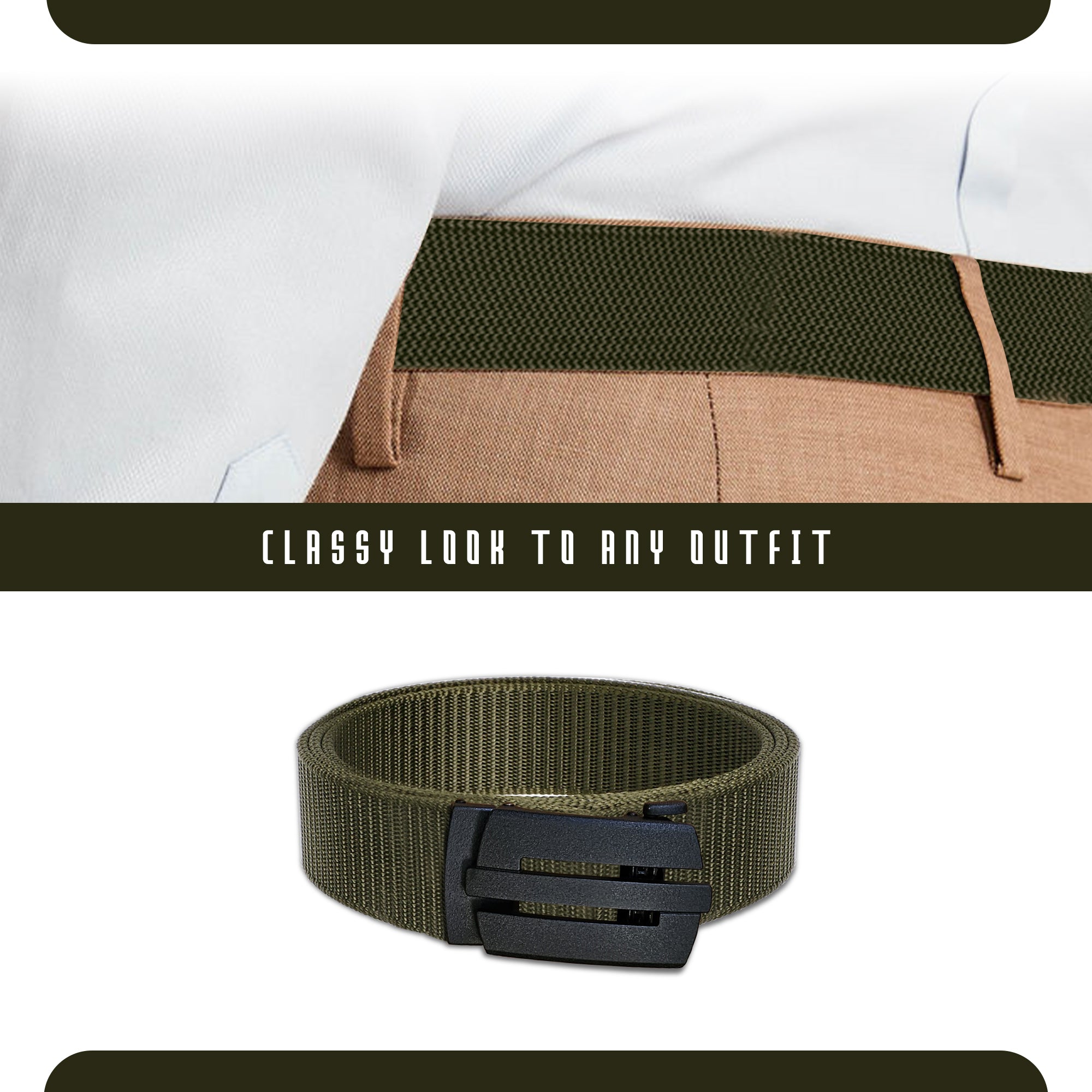 Durable Nylon Military Tactical Webbing Belt with Quick Release Buckle