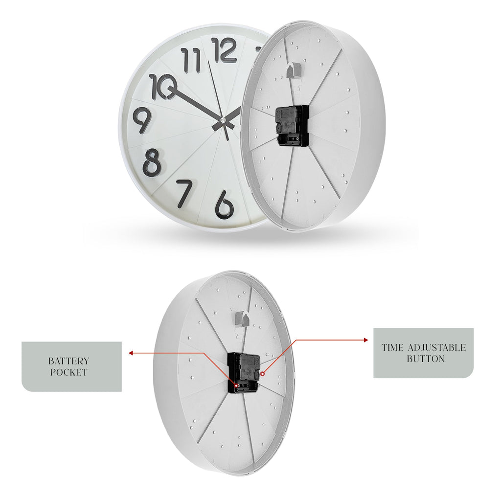 Stylish Silent Round Wall Clock for Home Decor, Non-Ticking, Easy Read