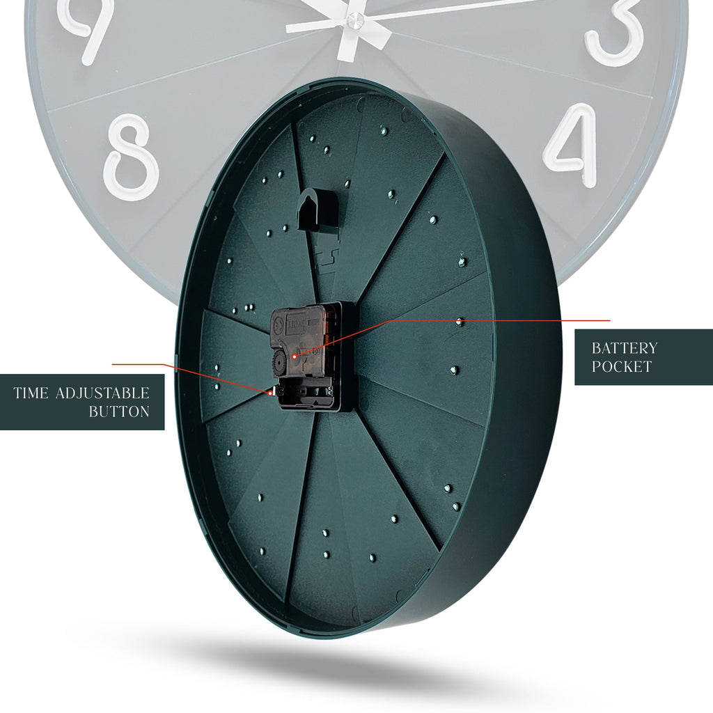 Modern Round Silent Wall Clock - Non-Ticking Decorative Home Office Timepiece