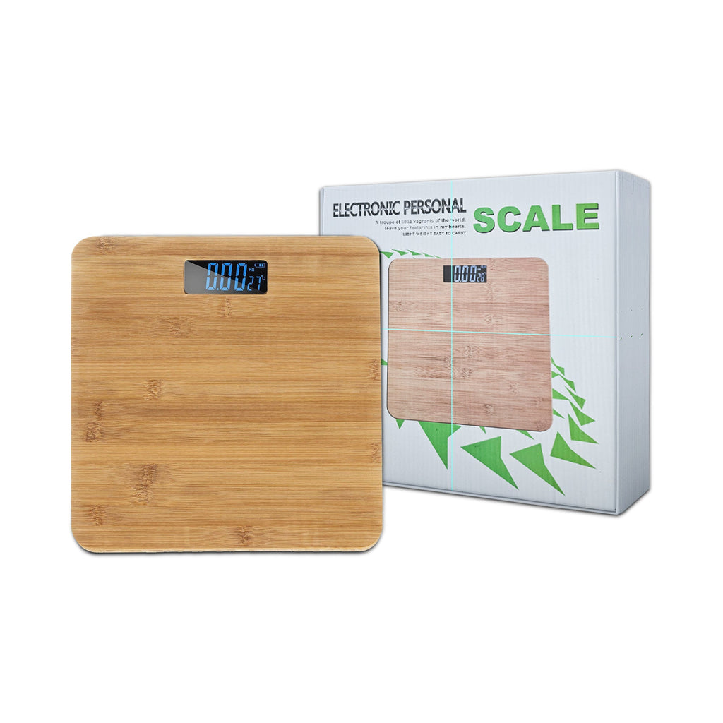 Eco-Friendly Bamboo Digital Bathroom Scale - High Precision Weight Tracker