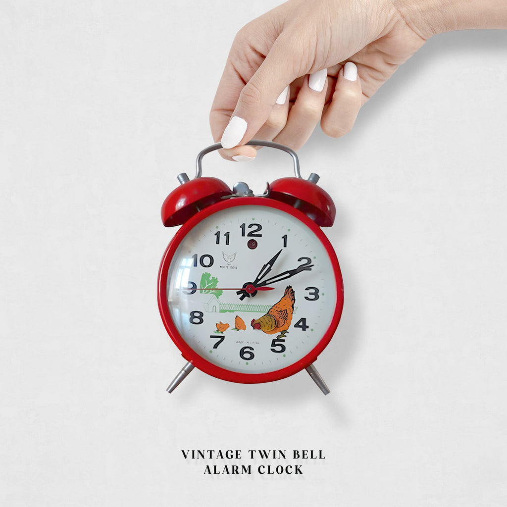 Classic Loud Twin Bell Alarm Clock, Silent Ticking, Battery Operated Bedside