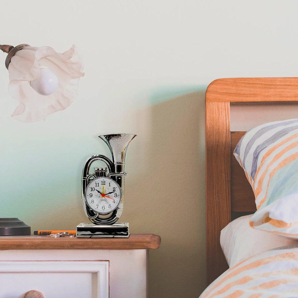 Stylish Trumpet Shape Table Alarm Clock for Bedroom, Home, and Heavy Sleepers