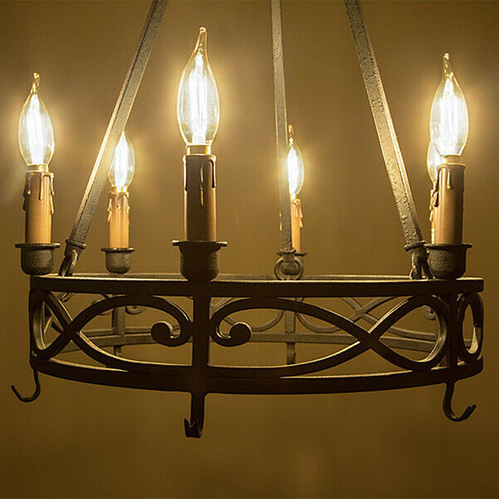 Retro Edison C35 Candle Bulb: 60W E14 Dimmable Warm White Filament Lamp