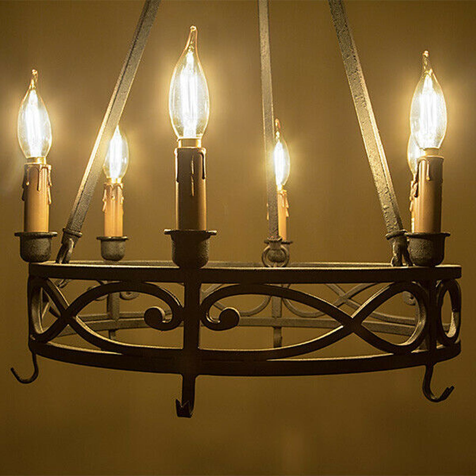 Retro Edison C35 Candle Bulb: 60W E14 Dimmable Warm White Filament Lamp