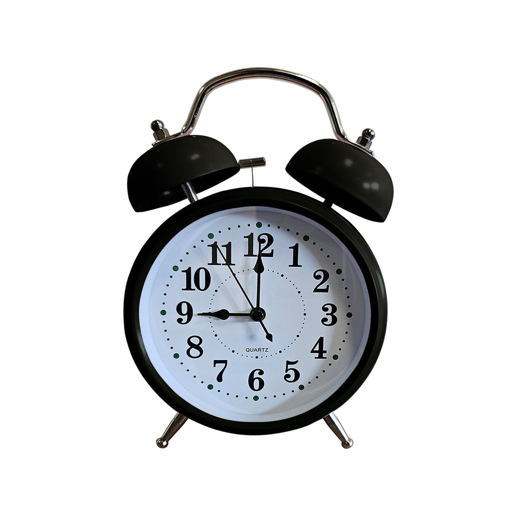 Classic Retro Twin Bell Loud Alarm Clock for Heavy Sleepers Bedside