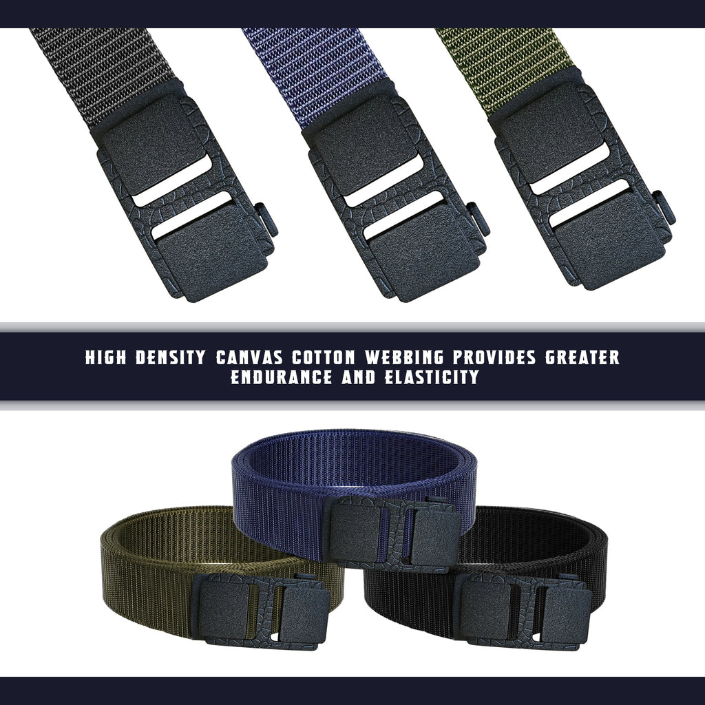 Durable Military Webbing Nylon Quick Release Belt for Men and Women