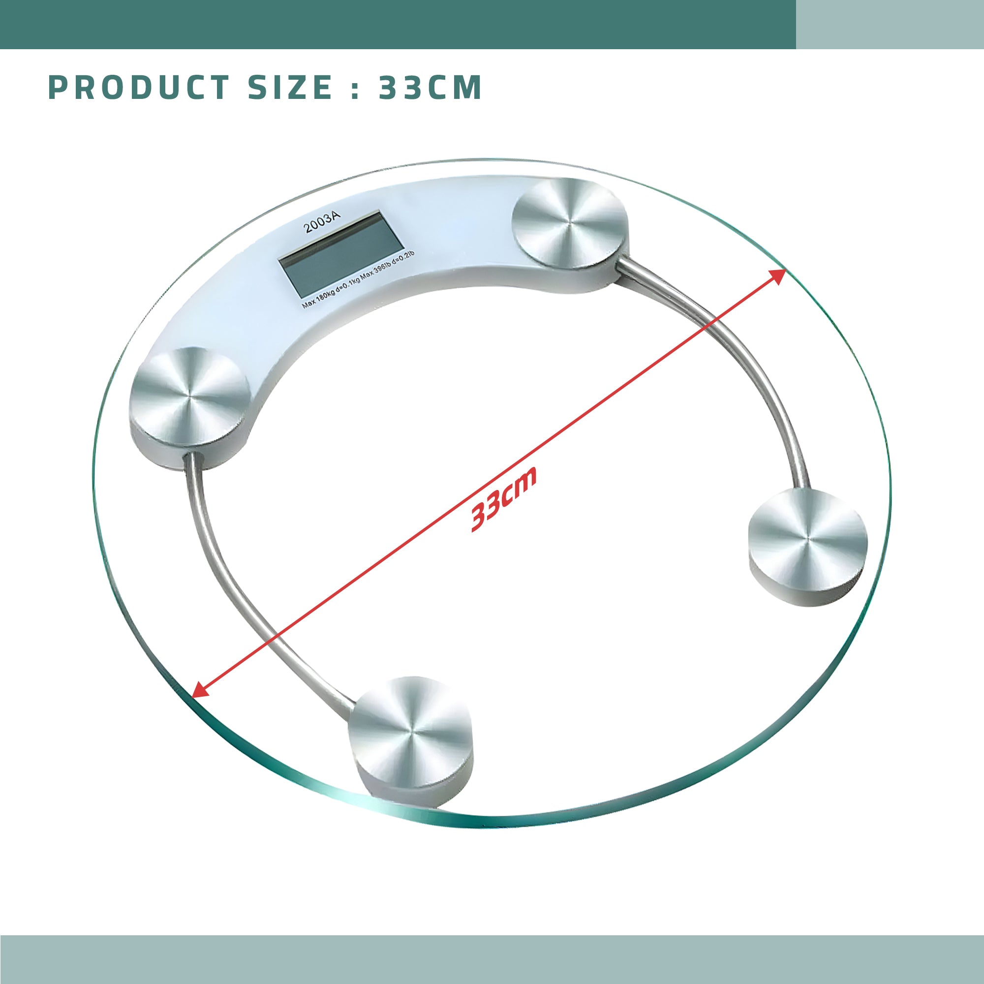 High Precision Round Tempered Glass Digital Body Weight Bathroom Scale